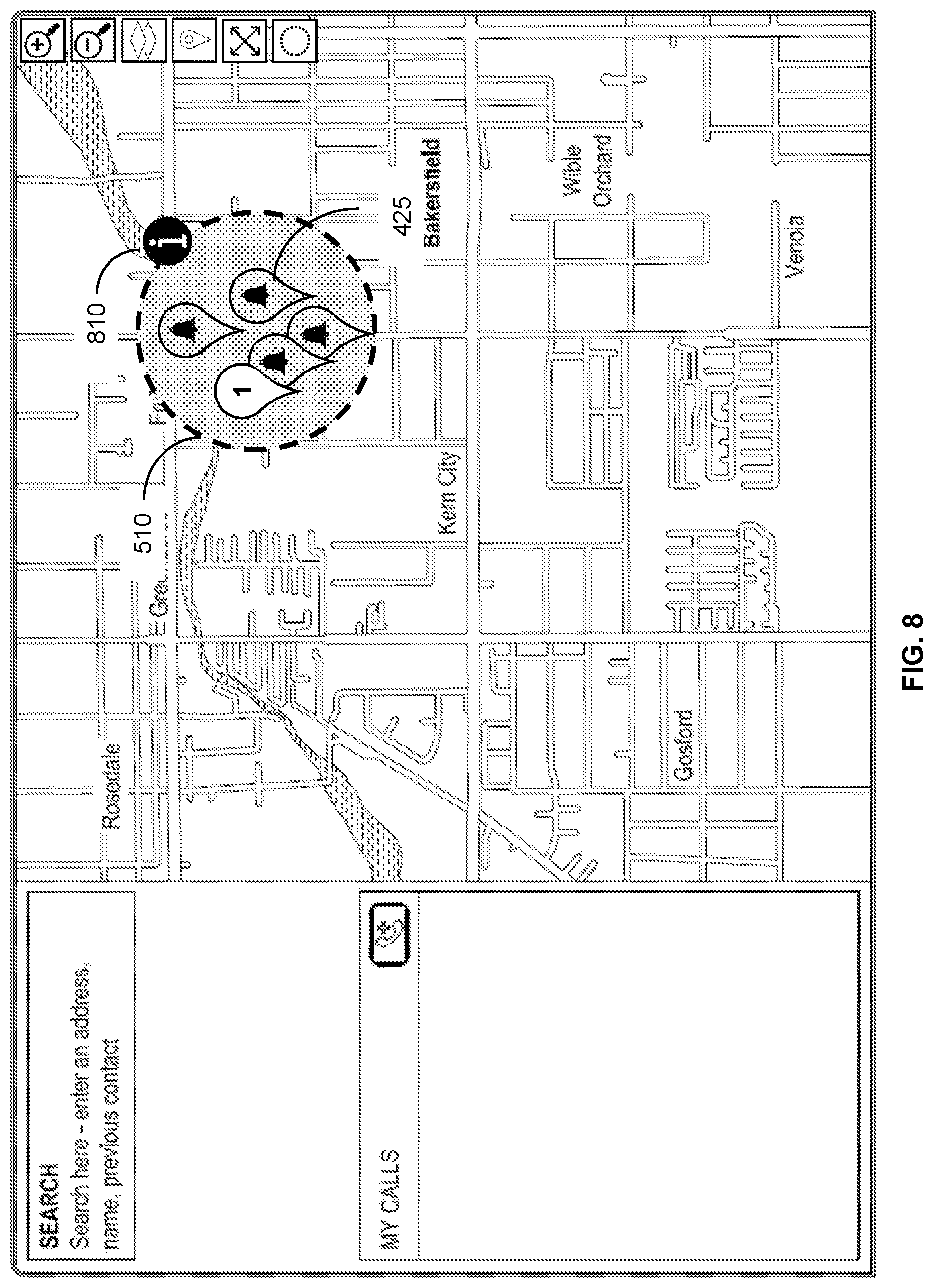 Patent US12120591 Figure 8 – Outbound SMS notifications to emergency callers