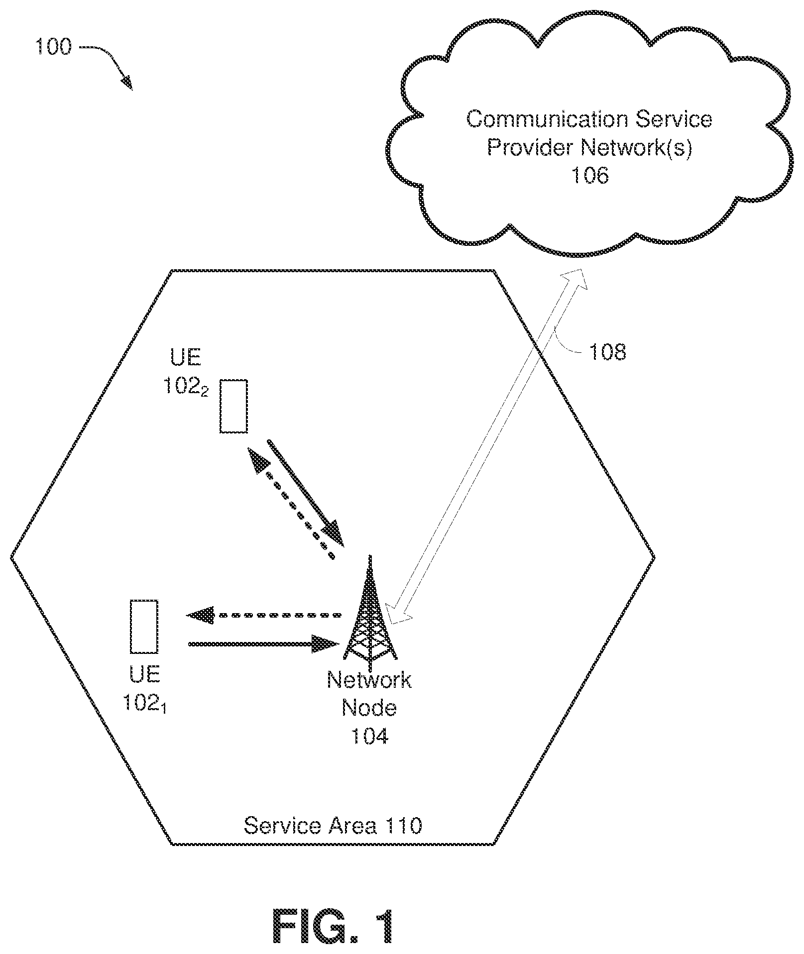 Patent US12120628 Figure 1 – User equipment geolocation using a history of network information