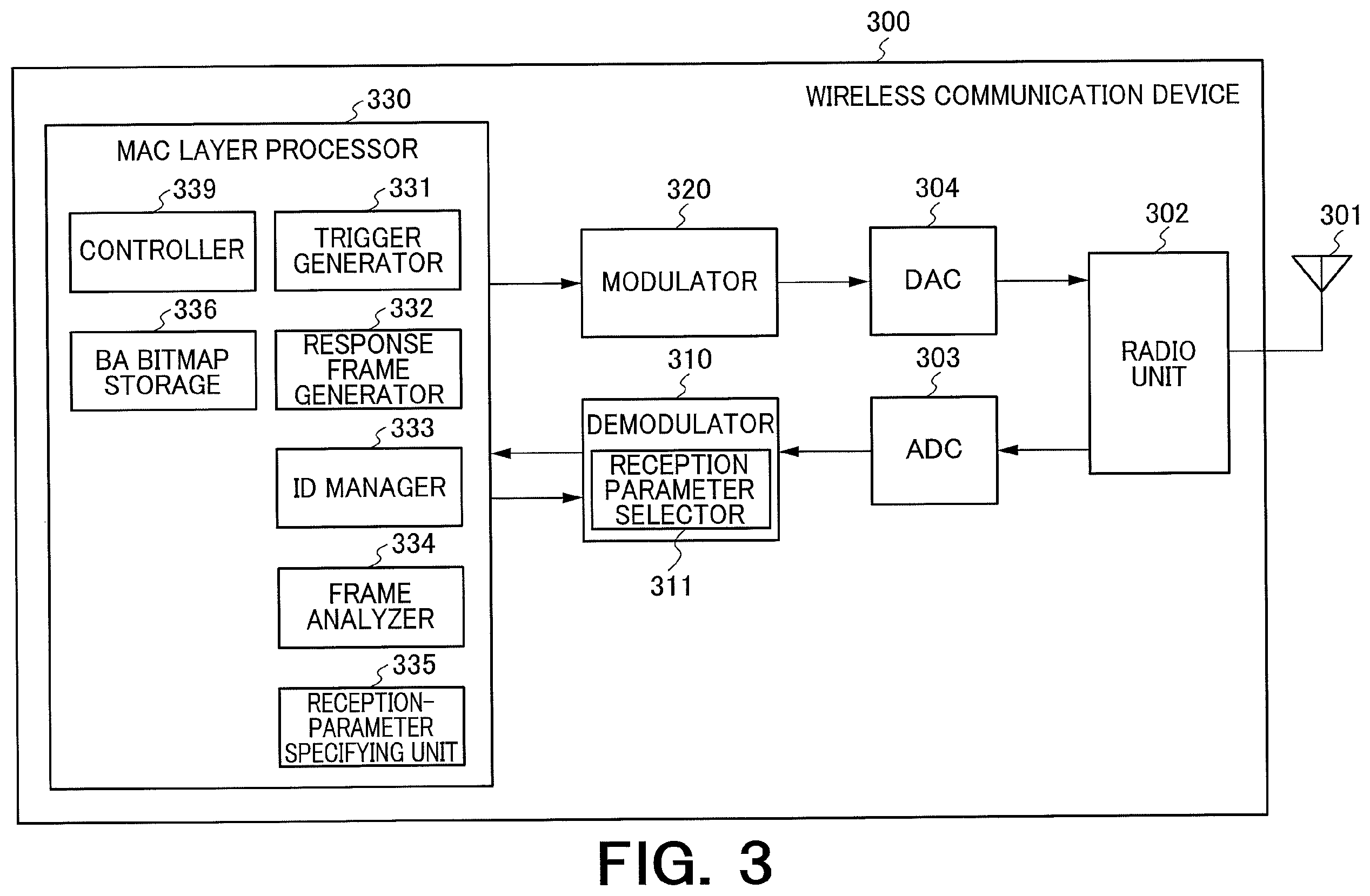 Patent US12120743 Figure 3 – Wireless communication device