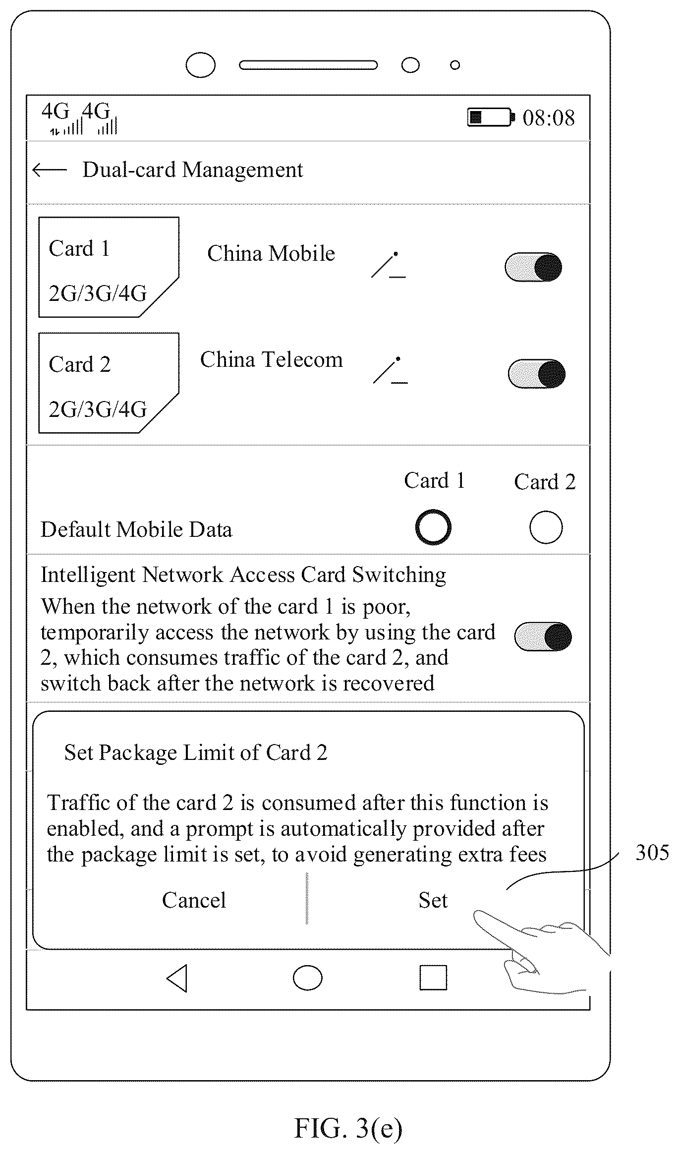Patent US12120772 Figure 7 – Network access card switching method and electronic device