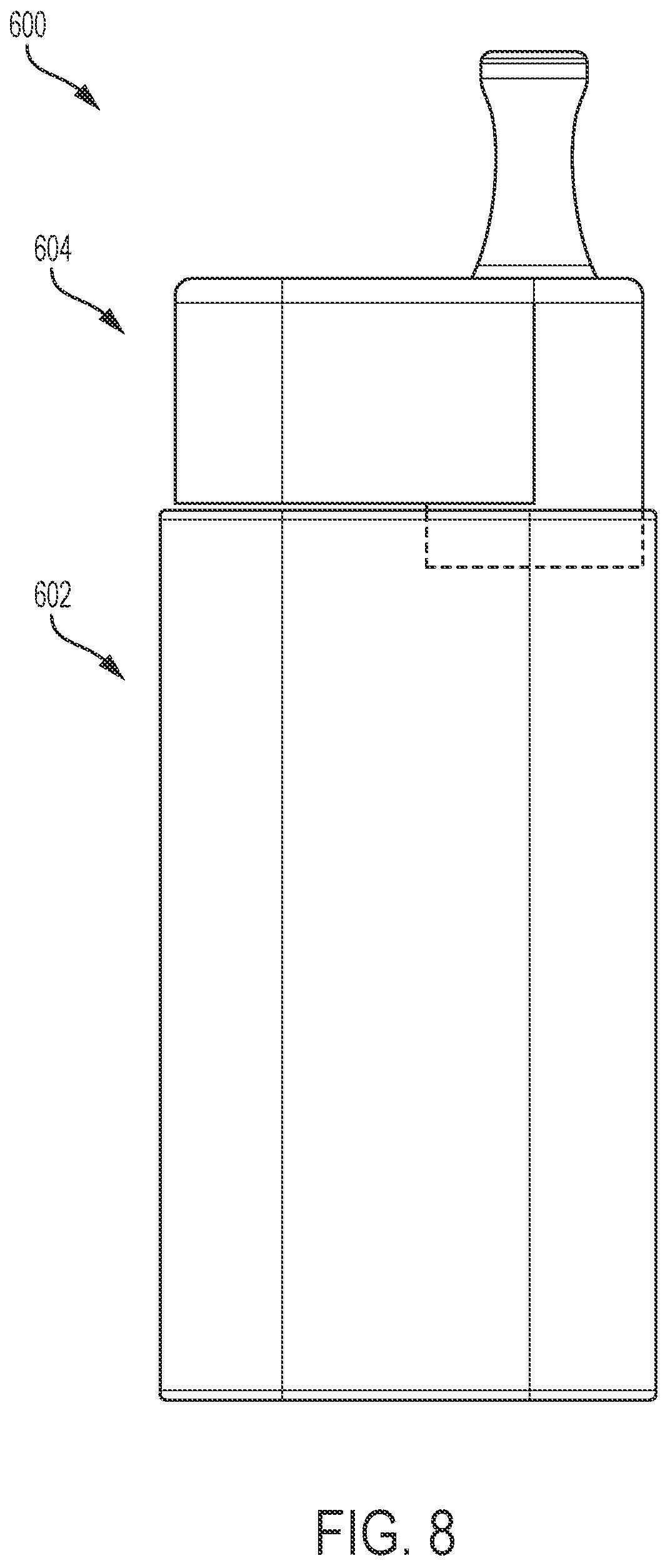 Patent US12120778 Figure 8 – Aerosol delivery device including a ceramic wicking element
