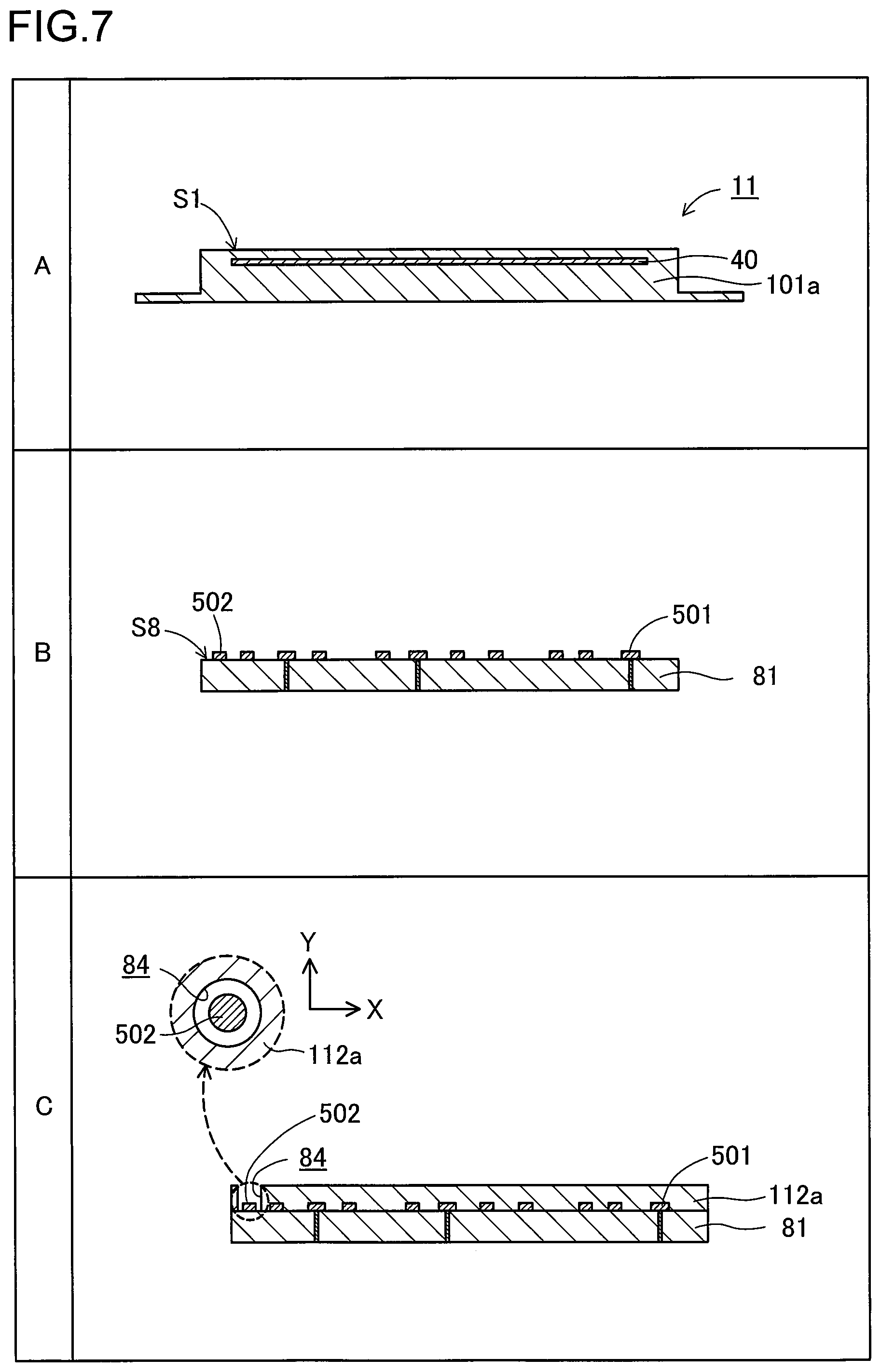 Patent US12120781 Figure 7 – Method of manufacturing holding device, method of manufacturing structure for holding device, and holding device