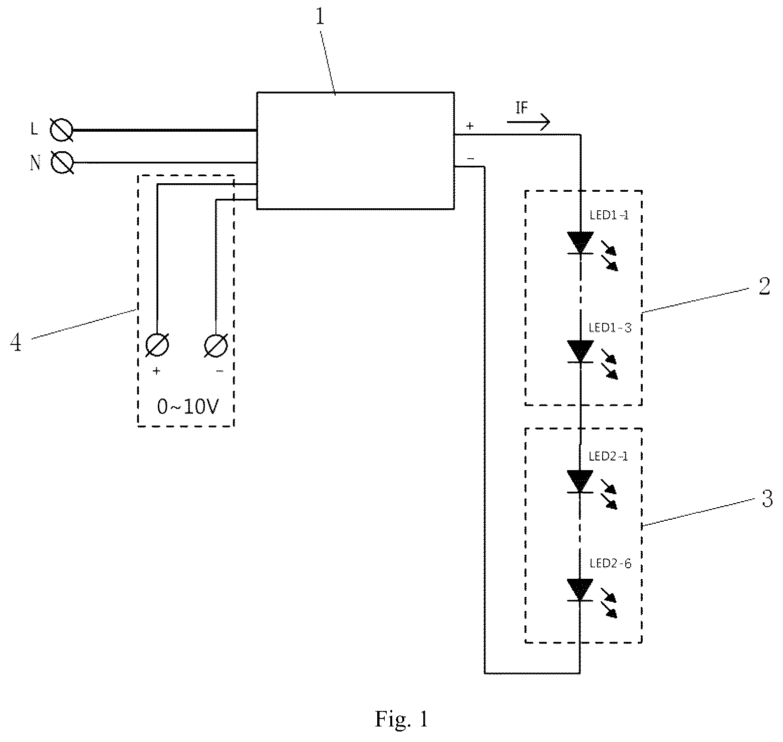 Patent US12120787 — Control circuit for a light adjustment and a tone adjustment and an implementation method thereof — Figure 1