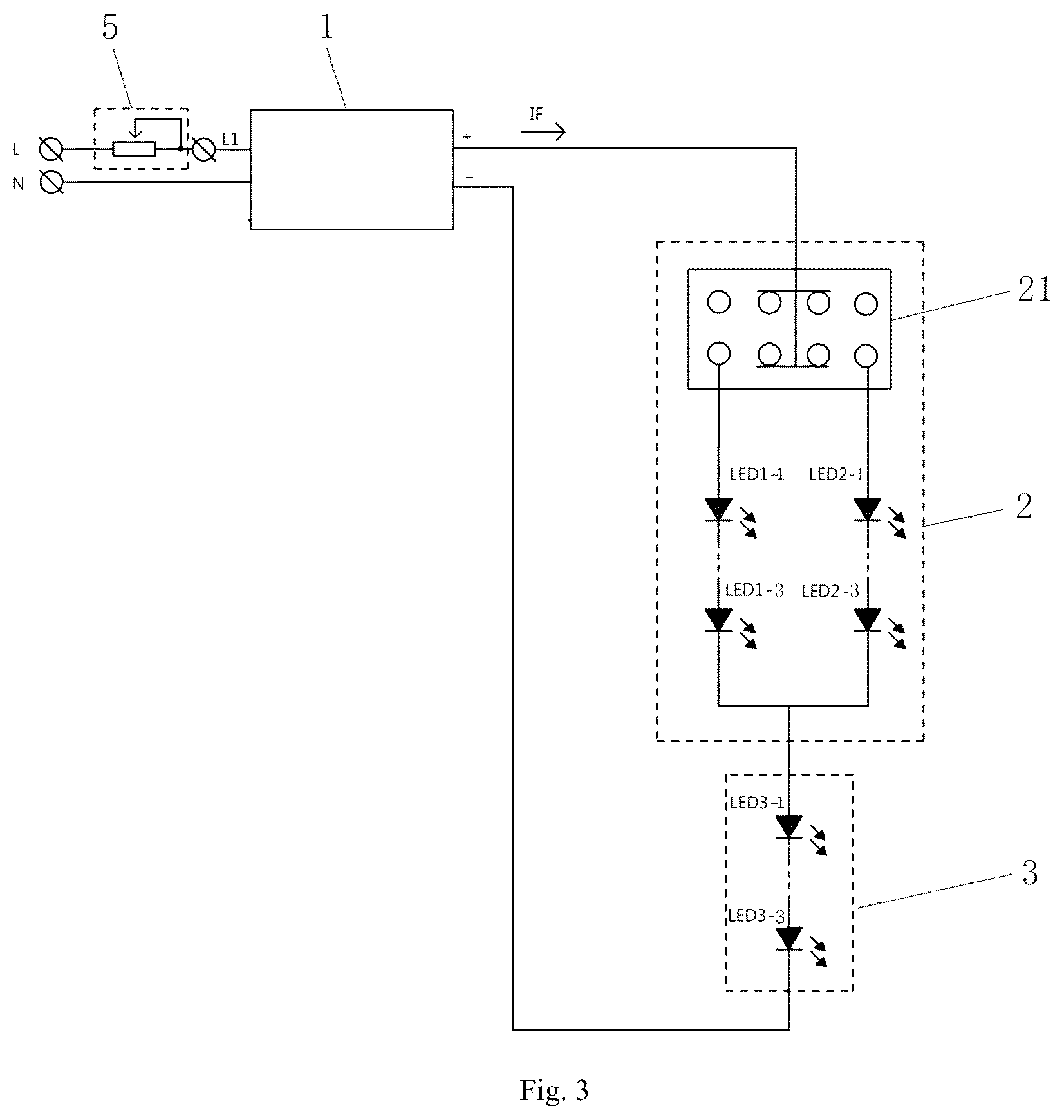 Patent US12120787 Figure 3 – Control circuit for a light adjustment and a tone adjustment and an implementation method thereof
