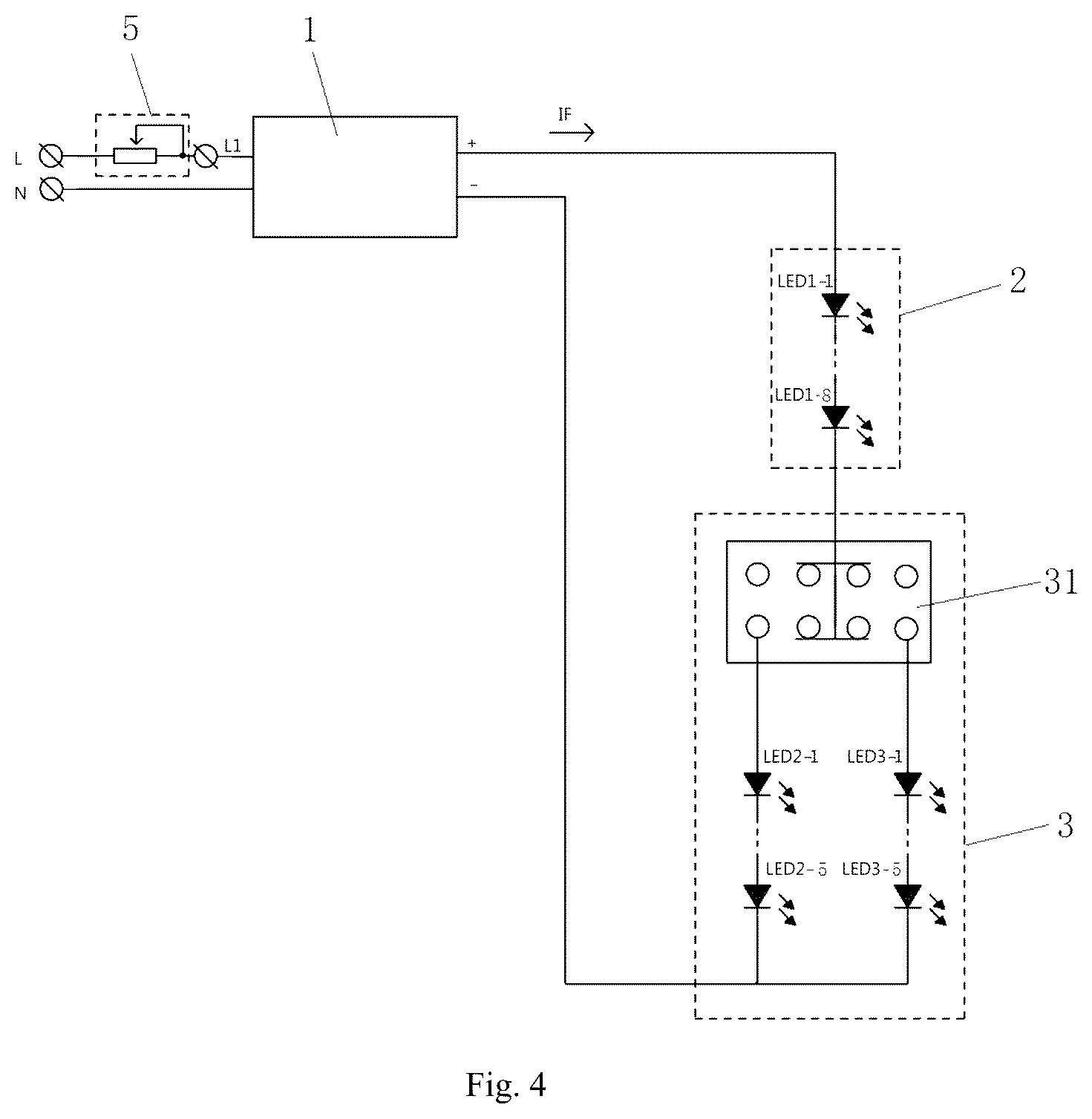 Patent US12120787 Figure 4 – Control circuit for a light adjustment and a tone adjustment and an implementation method thereof