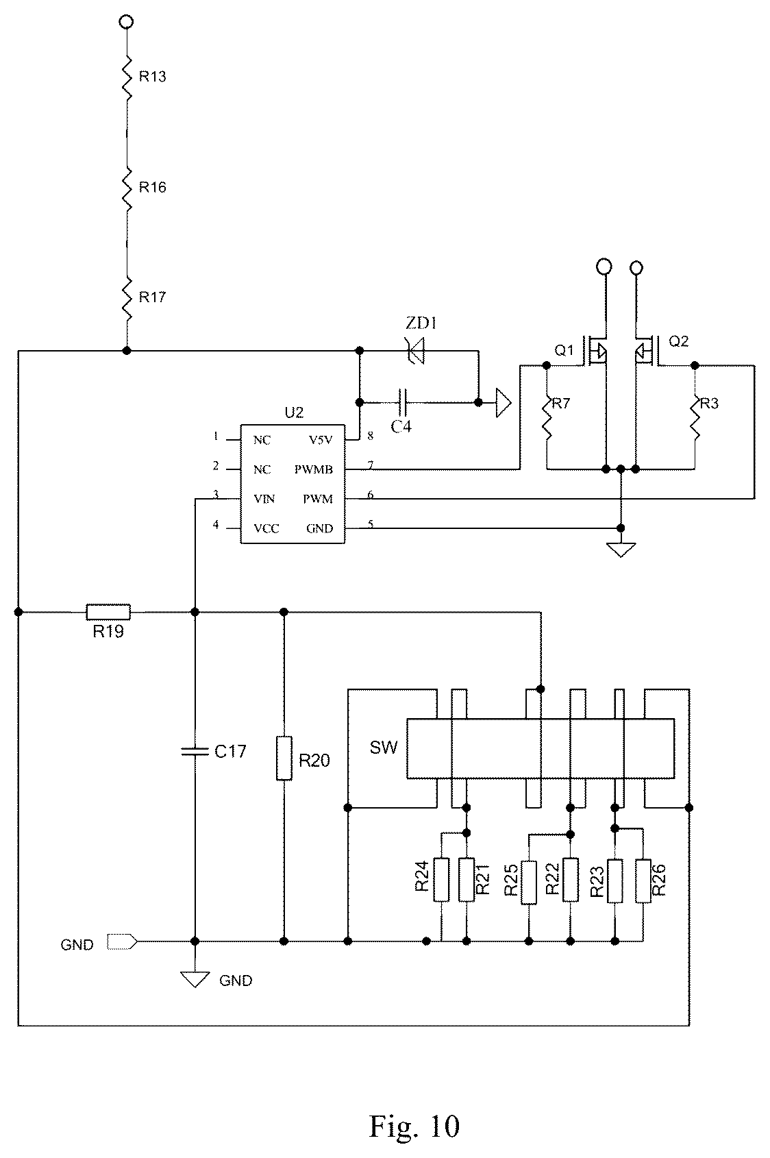 Patent US12120787 Figure 8 – Control circuit for a light adjustment and a tone adjustment and an implementation method thereof