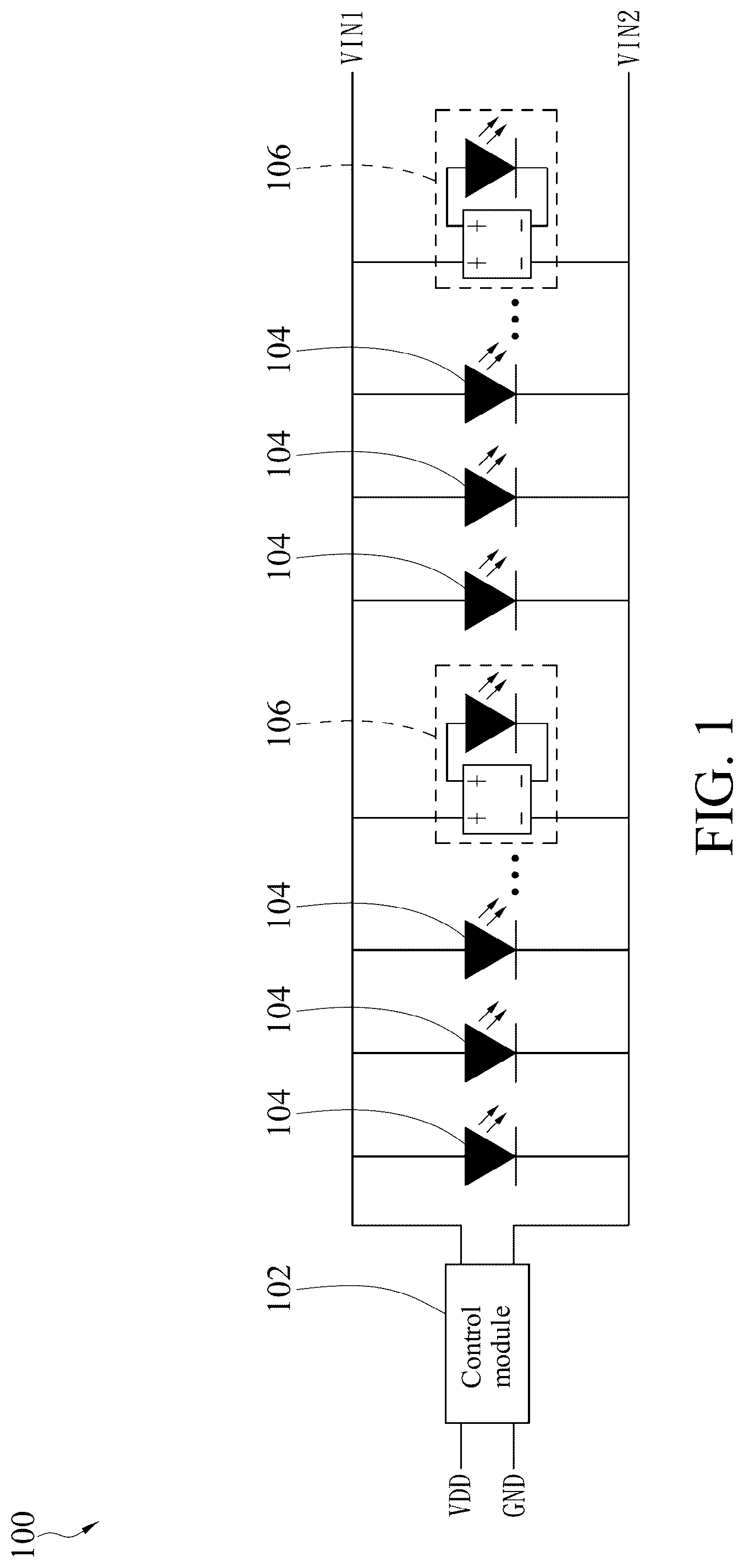 Patent US12120791 Figure 1 – Light emitting diode hybrid light string