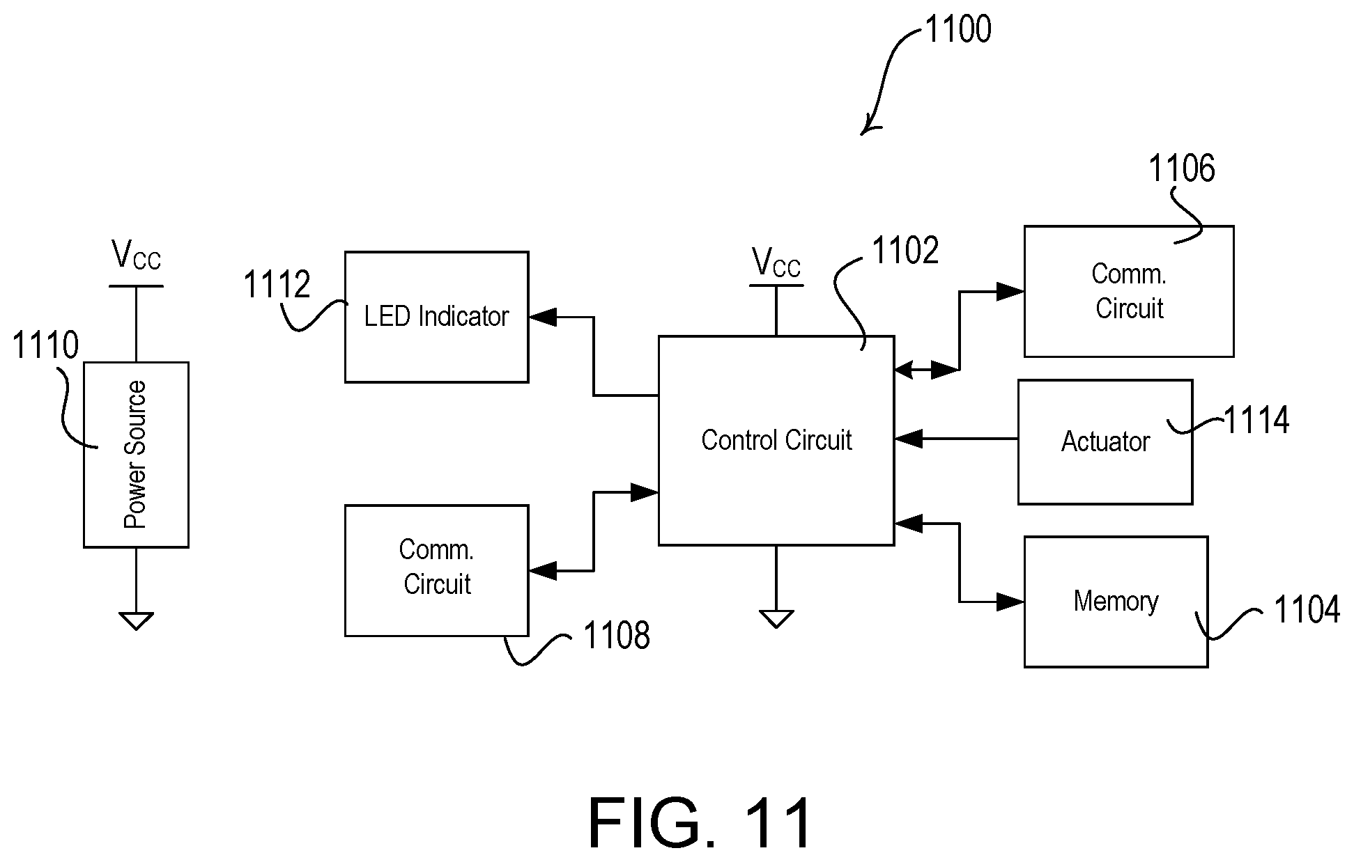 Patent US12120798 Figure 11 – Real time locating system having lighting control devices
