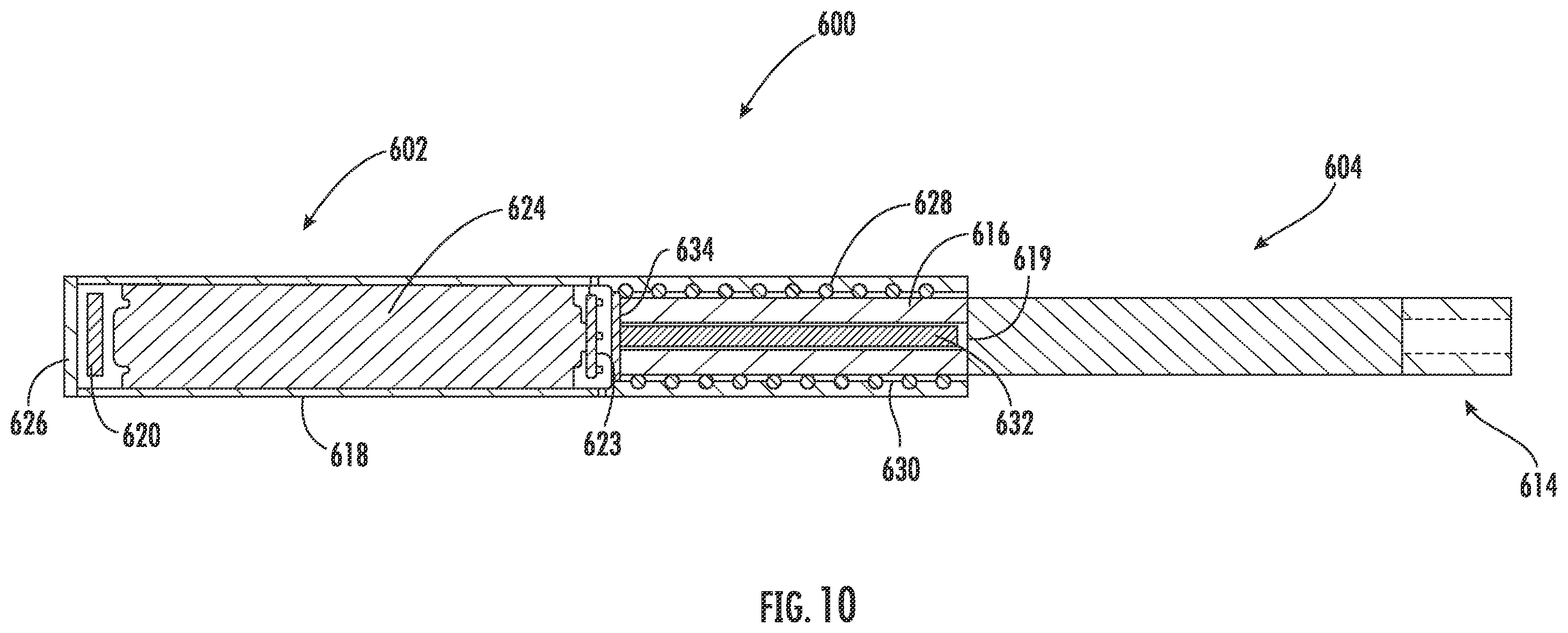 Patent US12120801 Figure 9 – Aerosol delivery device with integrated thermal conductor