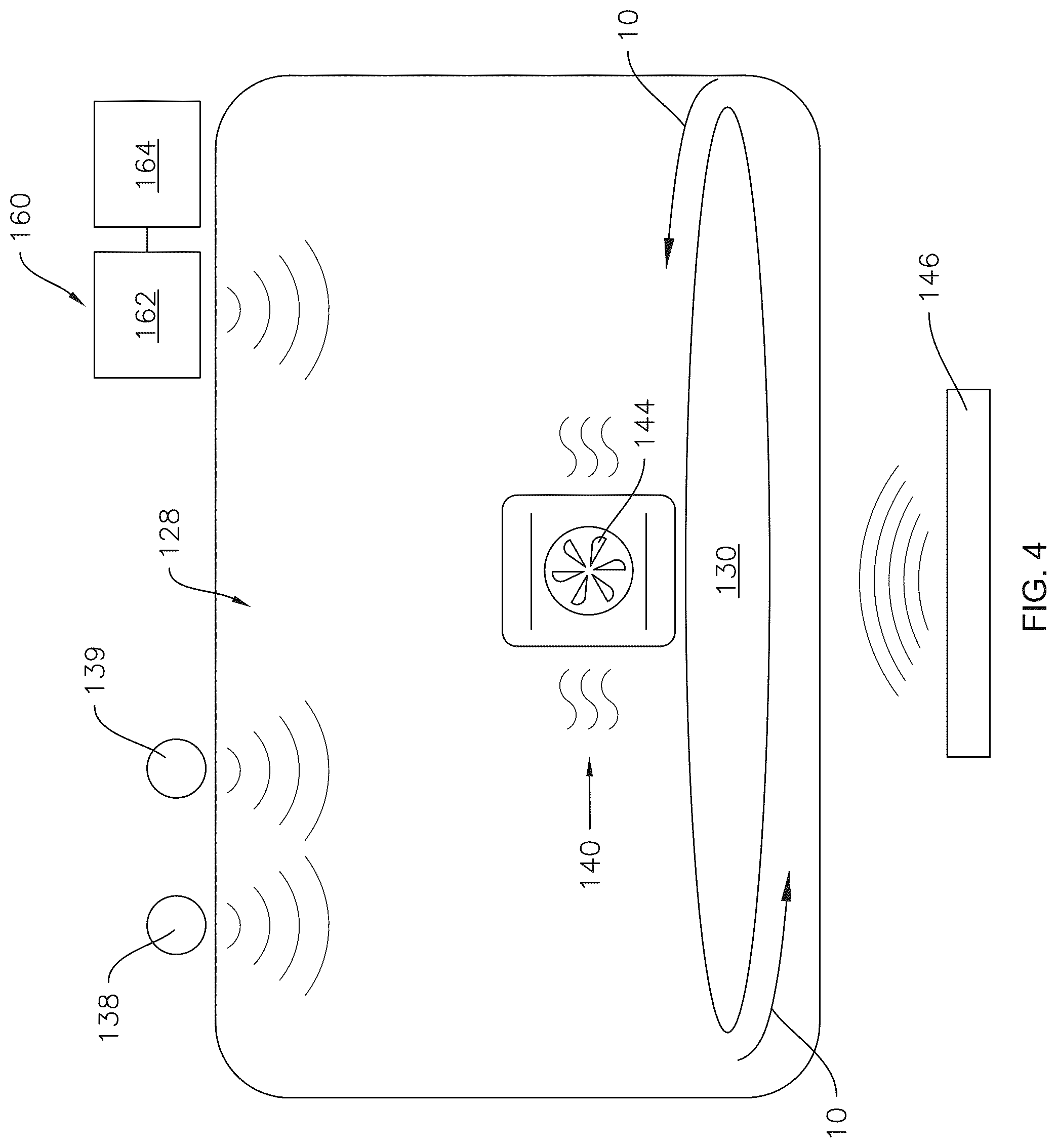 Patent US12120803 Figure 4 – Cooking appliance with variable microwave and turntable timing