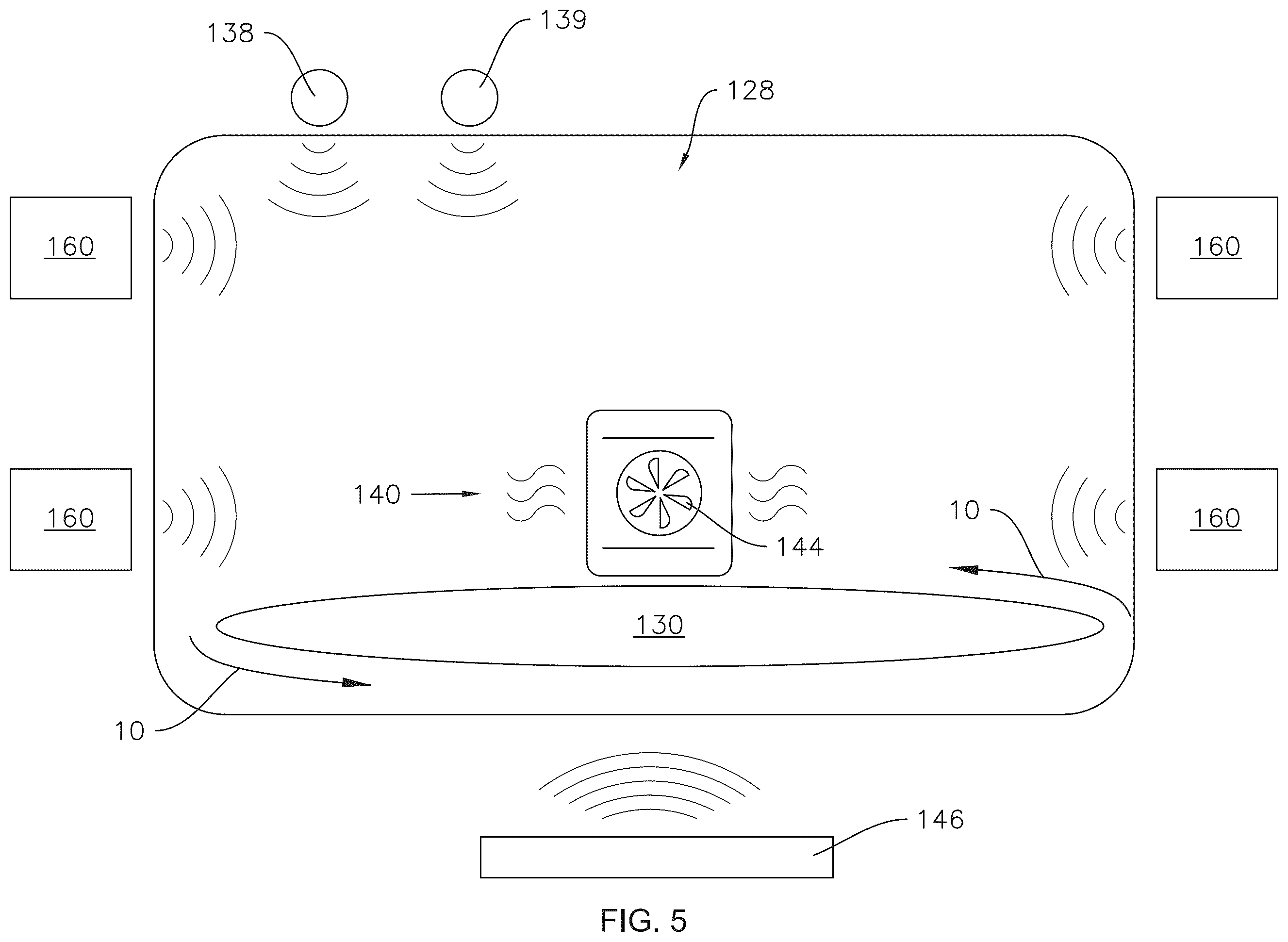 Patent US12120803 Figure 5 – Cooking appliance with variable microwave and turntable timing
