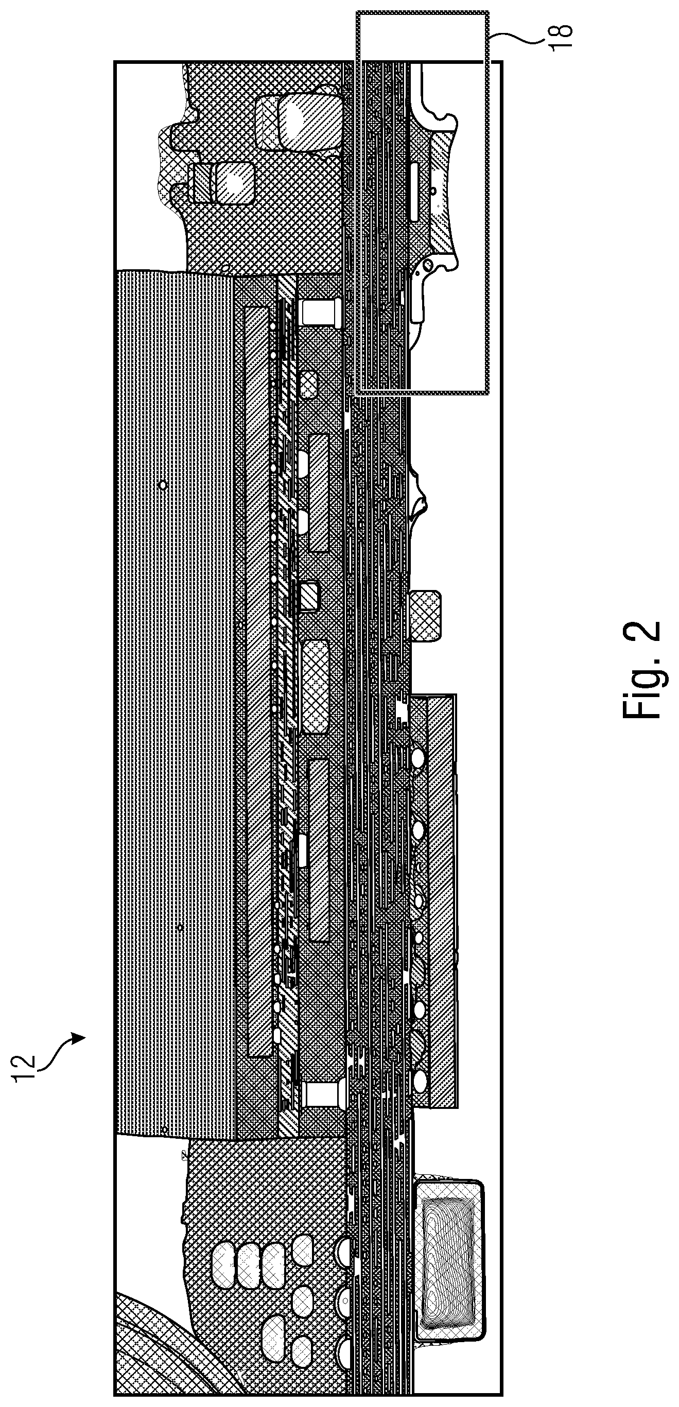 Patent US12120813 Figure 2 – Radio-frequency arrangement having two interconnected radio-frequency components