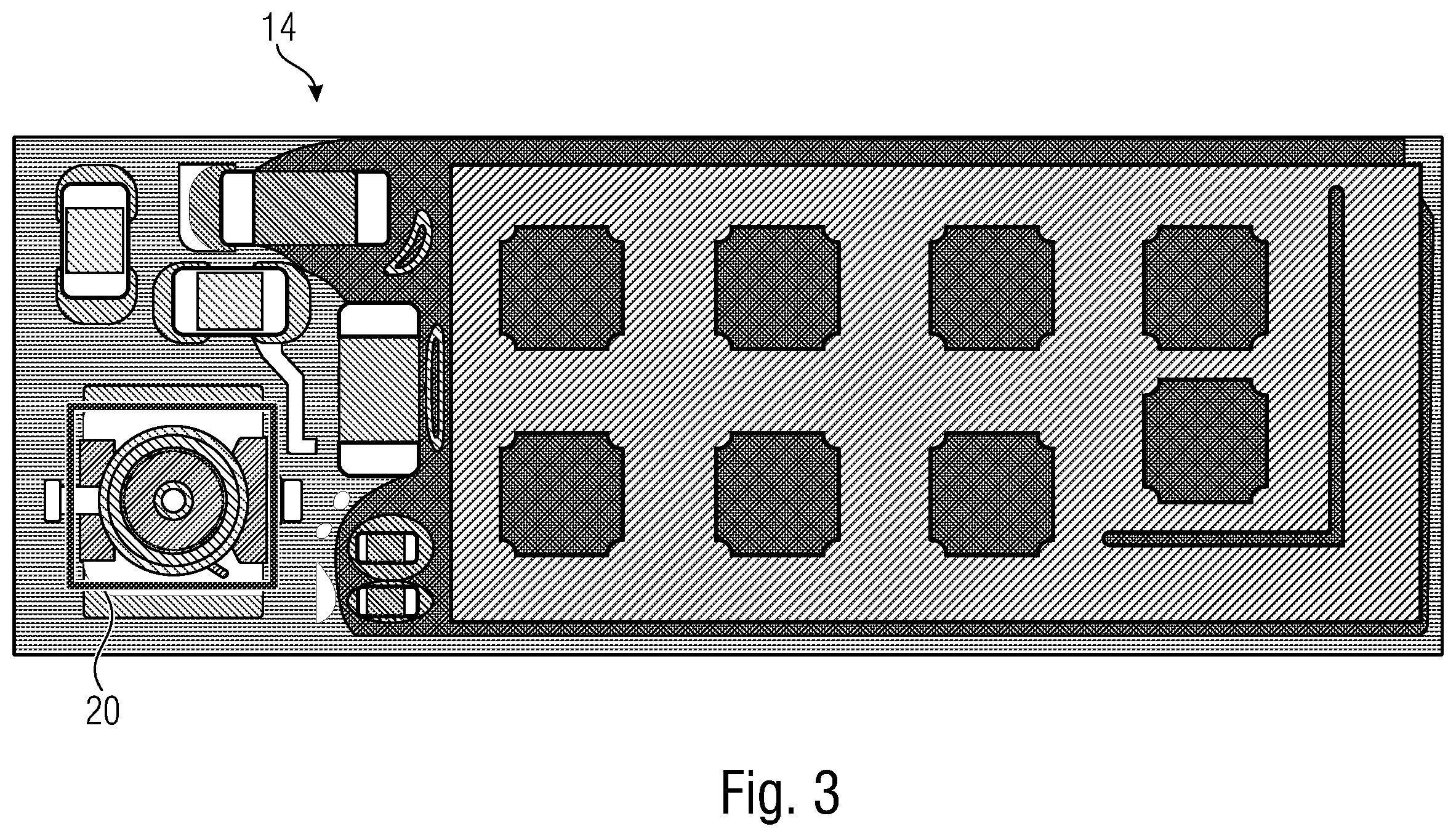 Patent US12120813 Figure 3 – Radio-frequency arrangement having two interconnected radio-frequency components