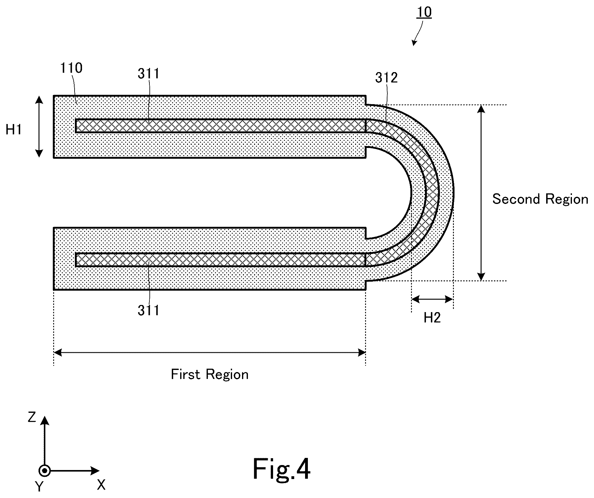 Patent US12120815 Figure 4 – Multilayer substrate