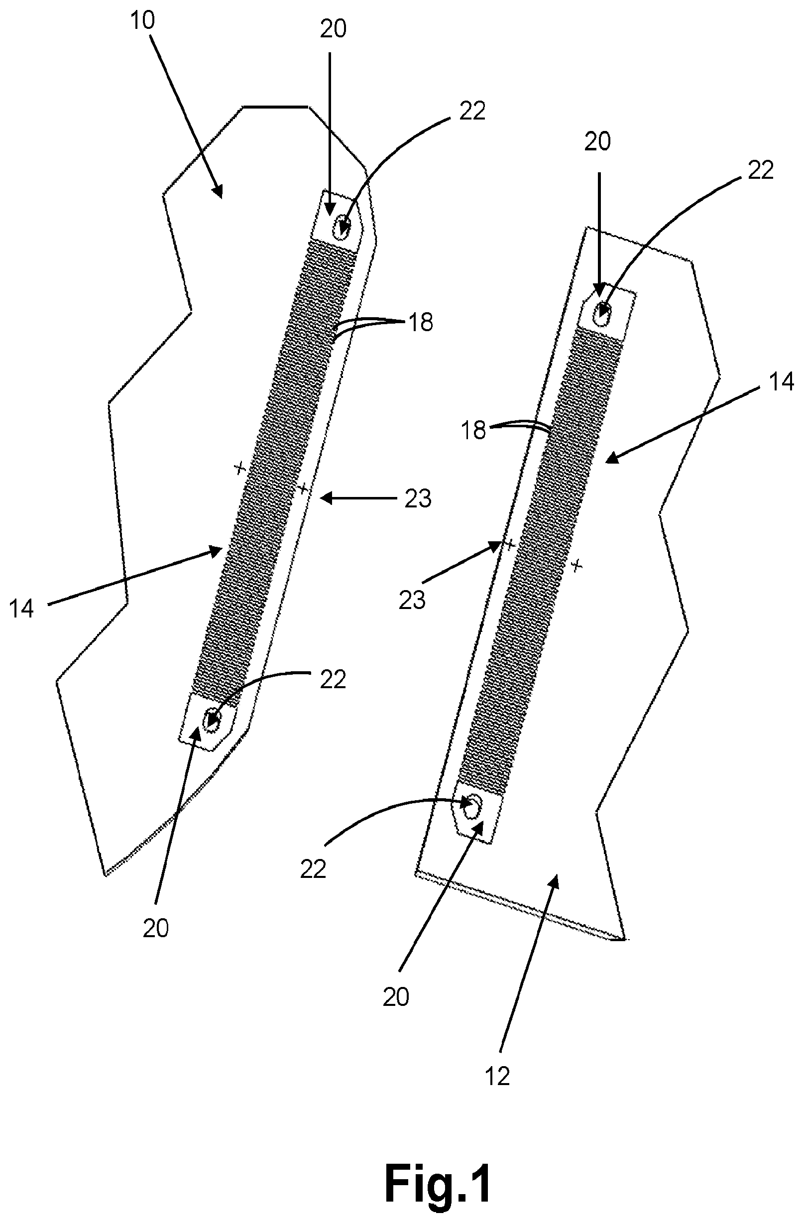 Patent US12120821 Figure 1 – Flexible jumper with a mounting frame