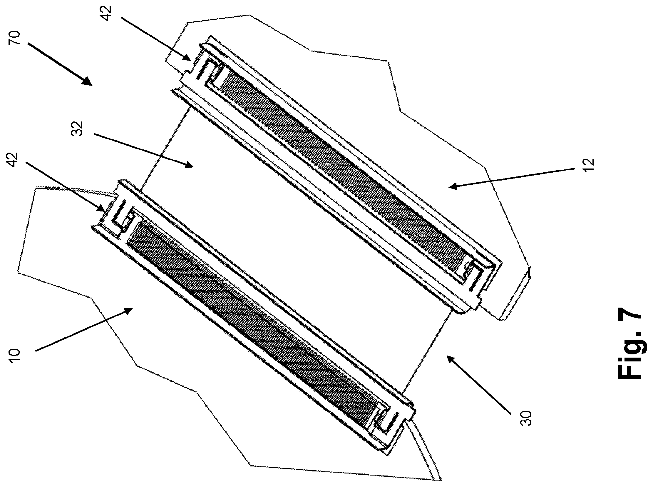 Patent US12120821 Figure 6 – Flexible jumper with a mounting frame