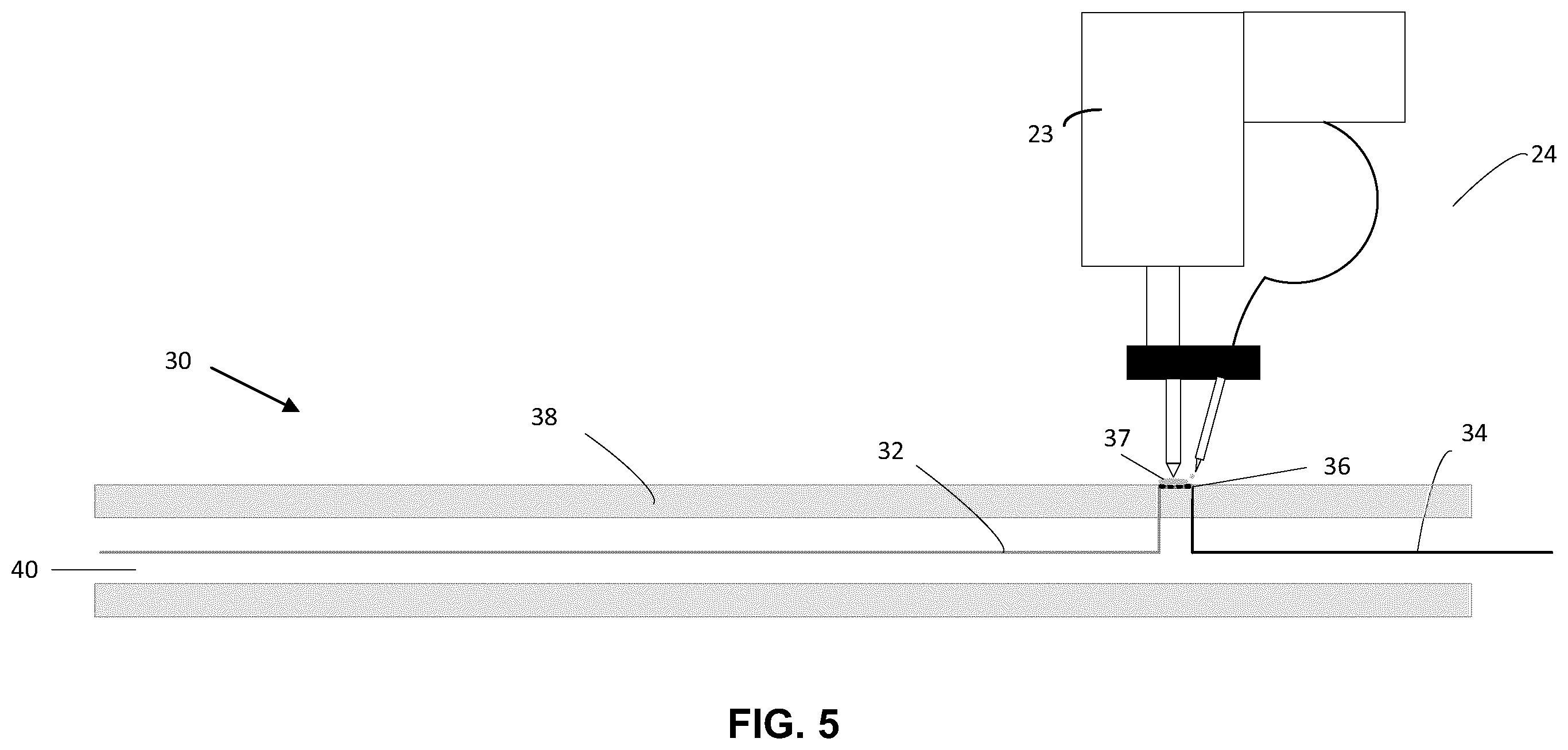 Patent US12120823 Figure 5 – Method of manufacturing textile with conductive yarns and integrated electronics