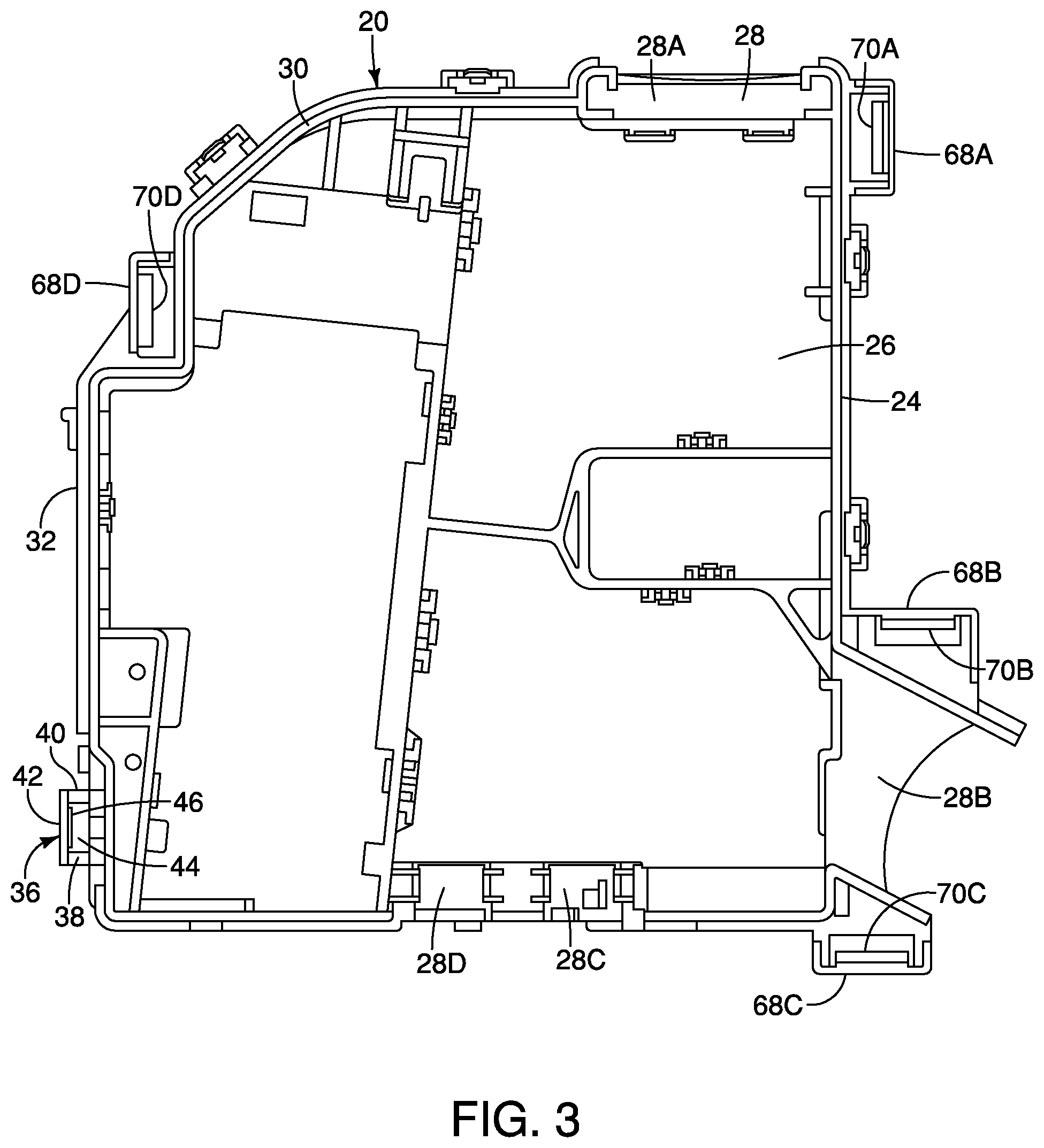 Patent US12120834 Figure 2 – Locking assembly for vehicle fuse box
