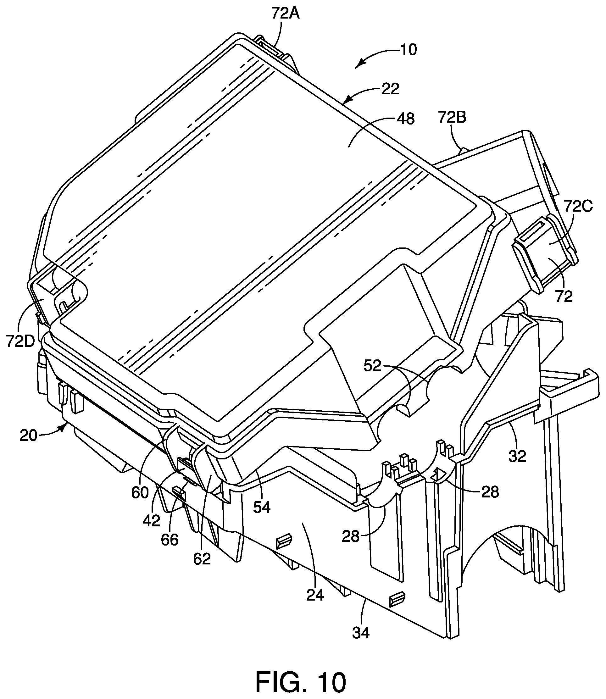 Patent US12120834 Figure 7 – Locking assembly for vehicle fuse box