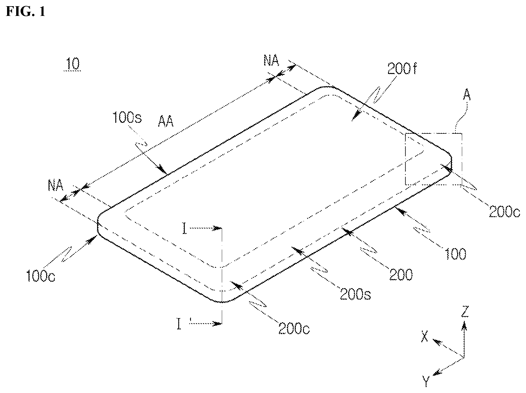 Patent US12120835 Figure 1 – Display apparatus