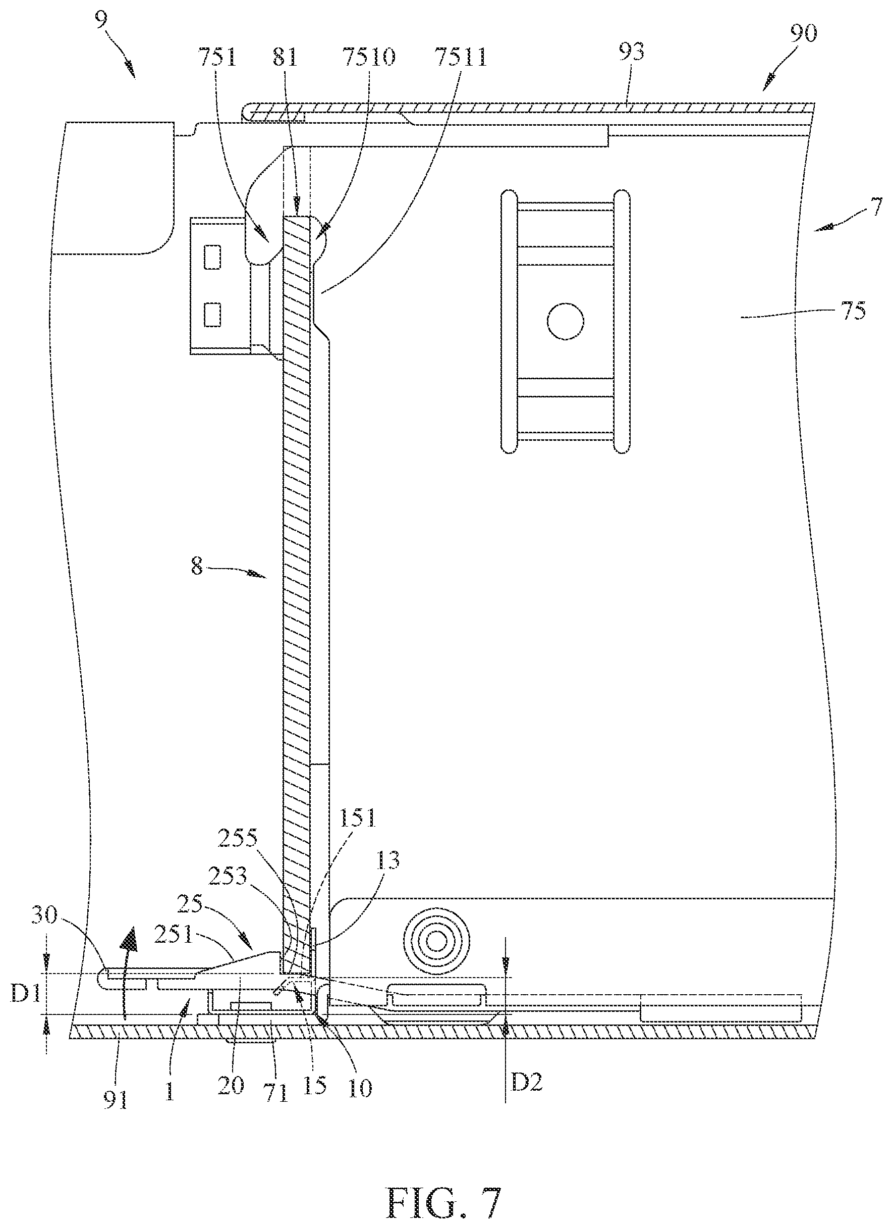 Patent US12120839 Figure 7 – Casing assembly and electronic device including the same