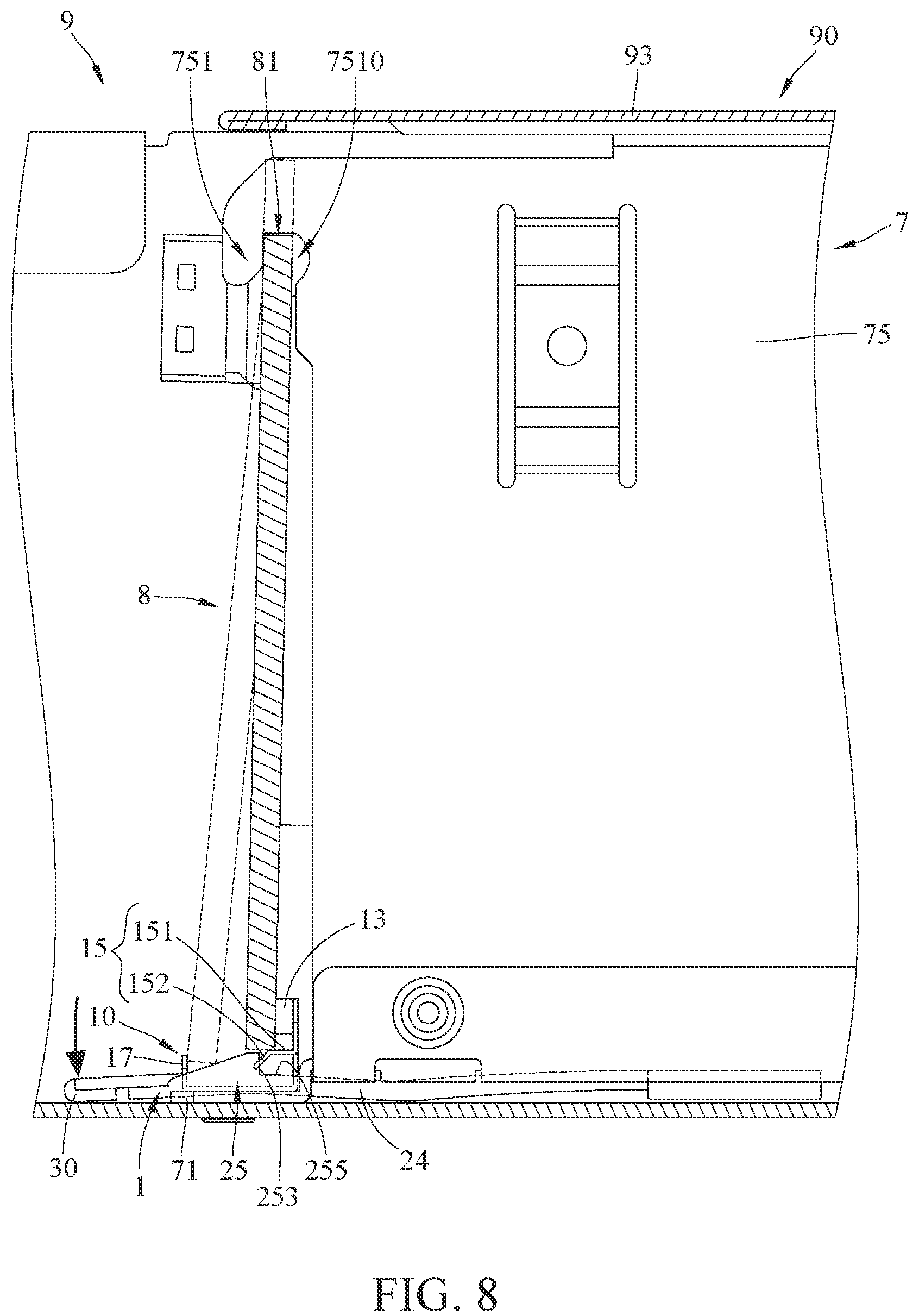 Patent US12120839 Figure 8 – Casing assembly and electronic device including the same