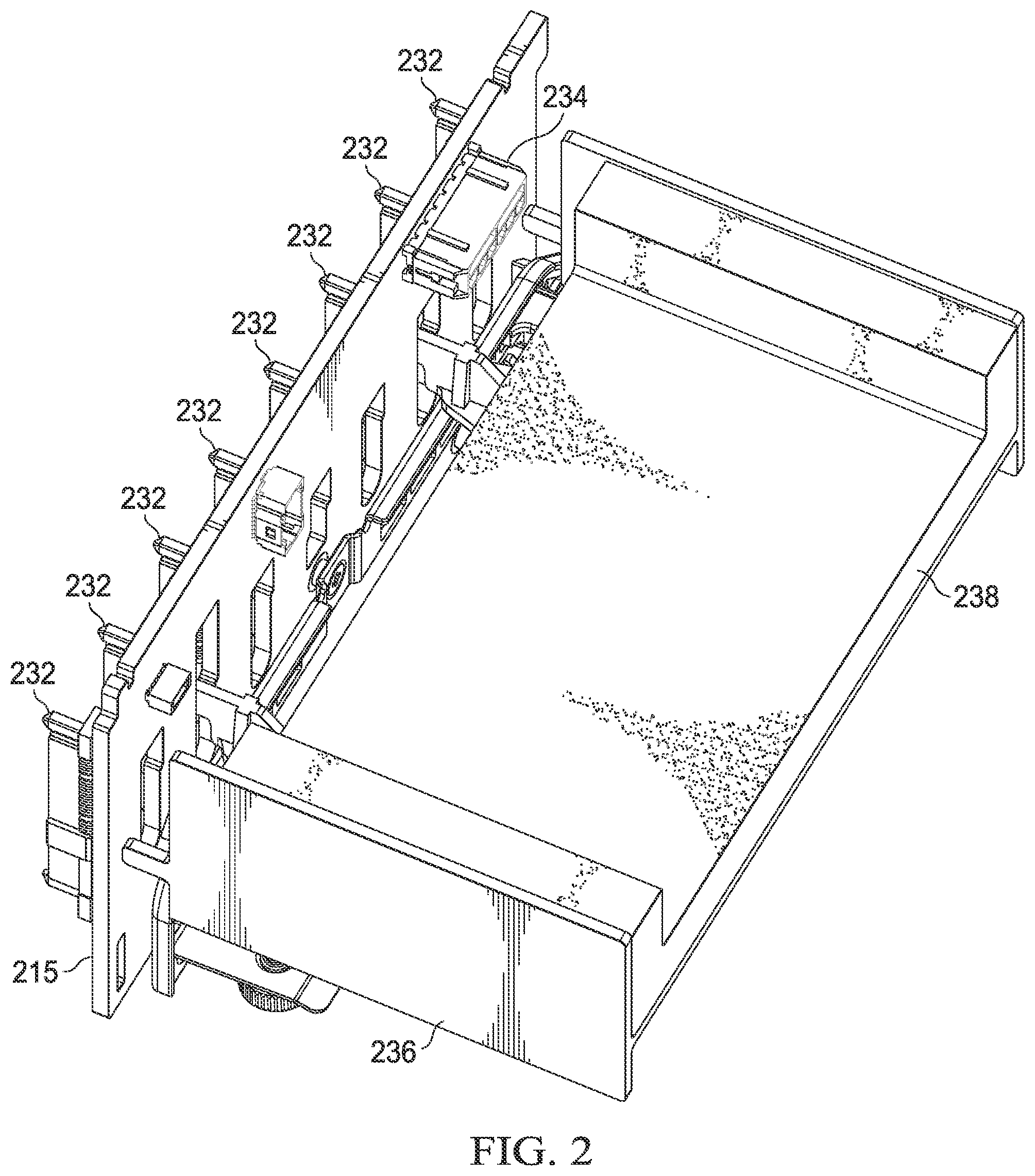 Patent US12120840 Figure 2 – Direct-mount acoustics damping shelf at backplane-identified devices