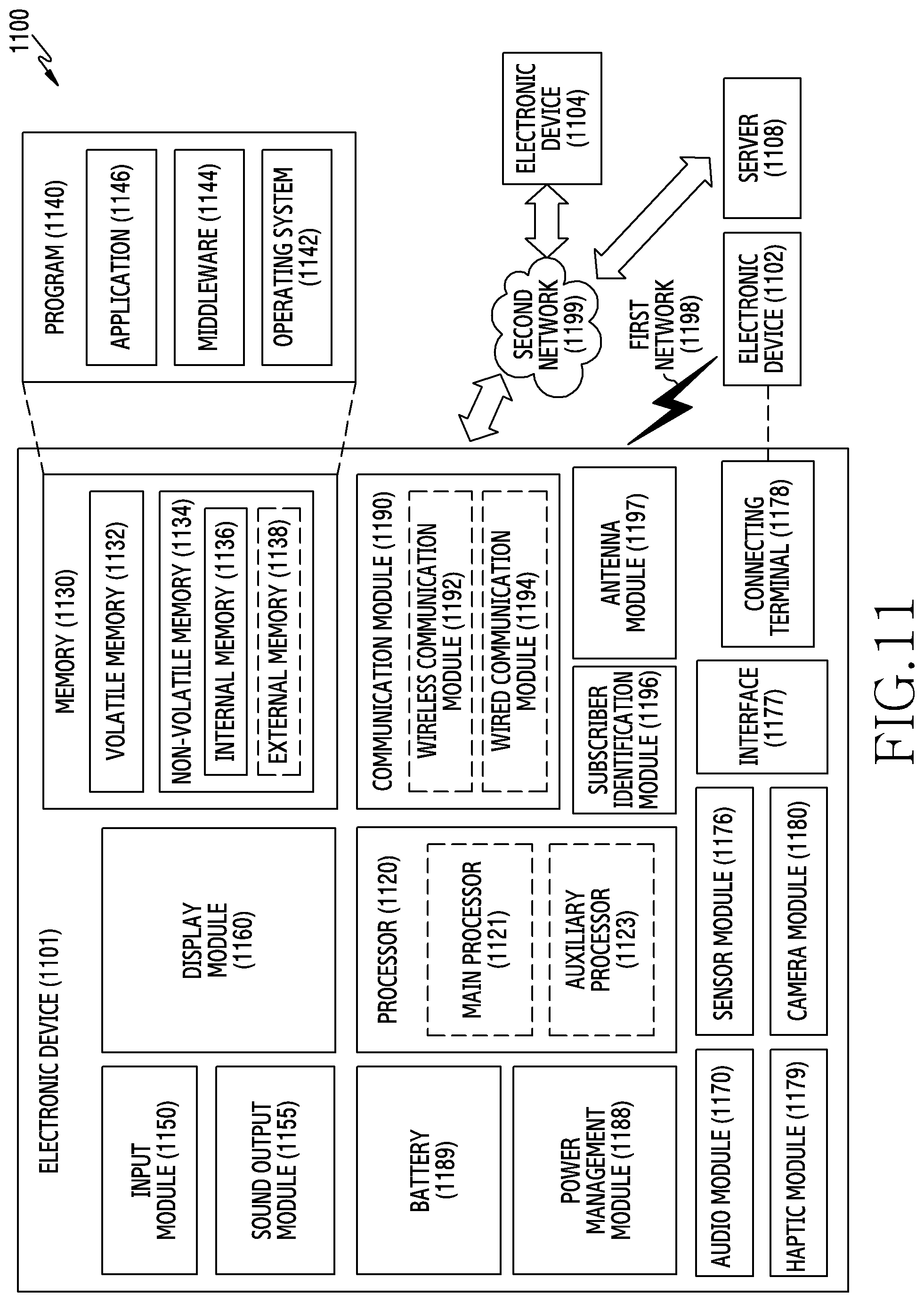 Patent US12120853 Figure 15 – Electronic device including heat dissipation structure