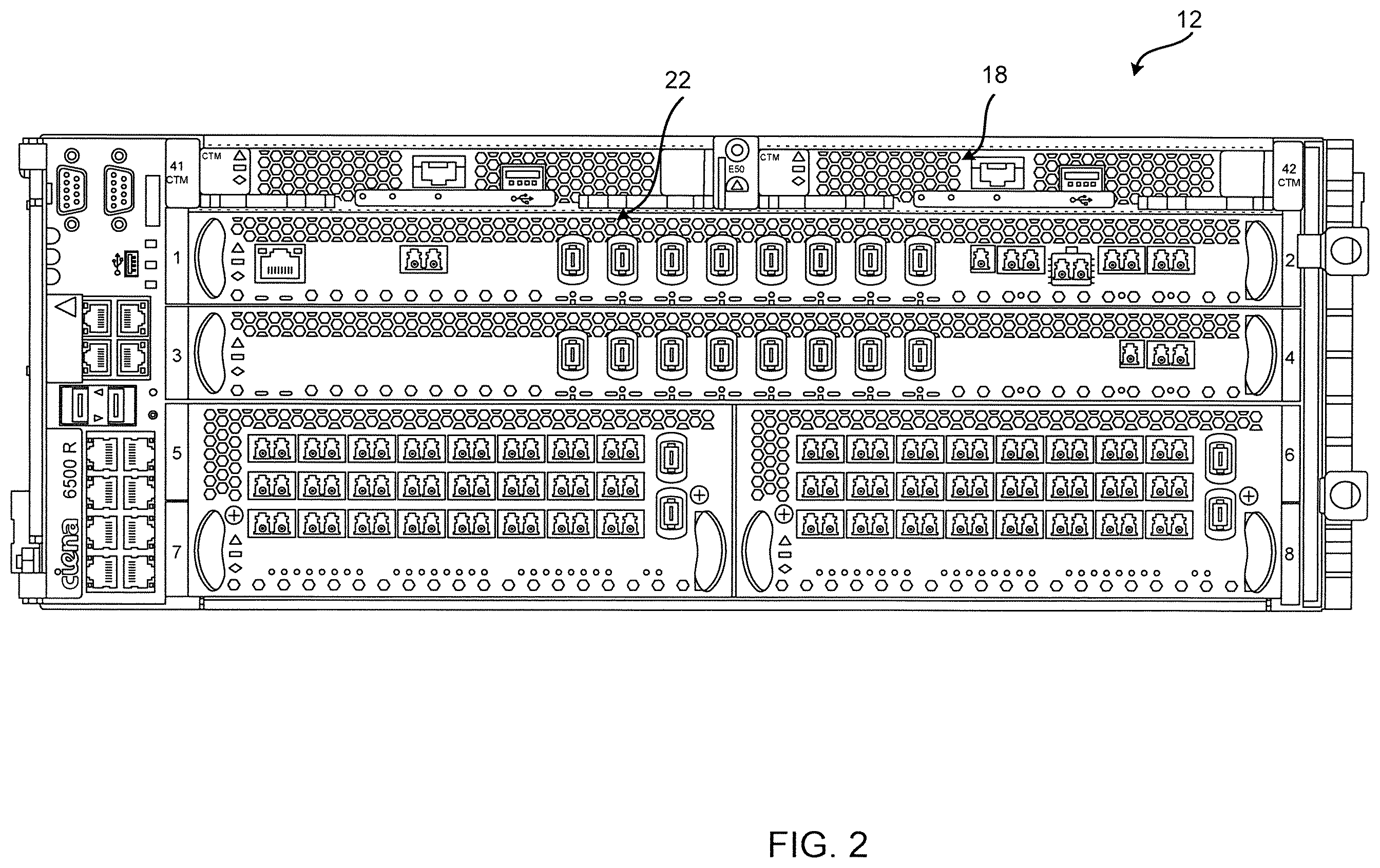 Patent US12120854 Figure 2 – Hybrid liquid and air cooling in networking equipment