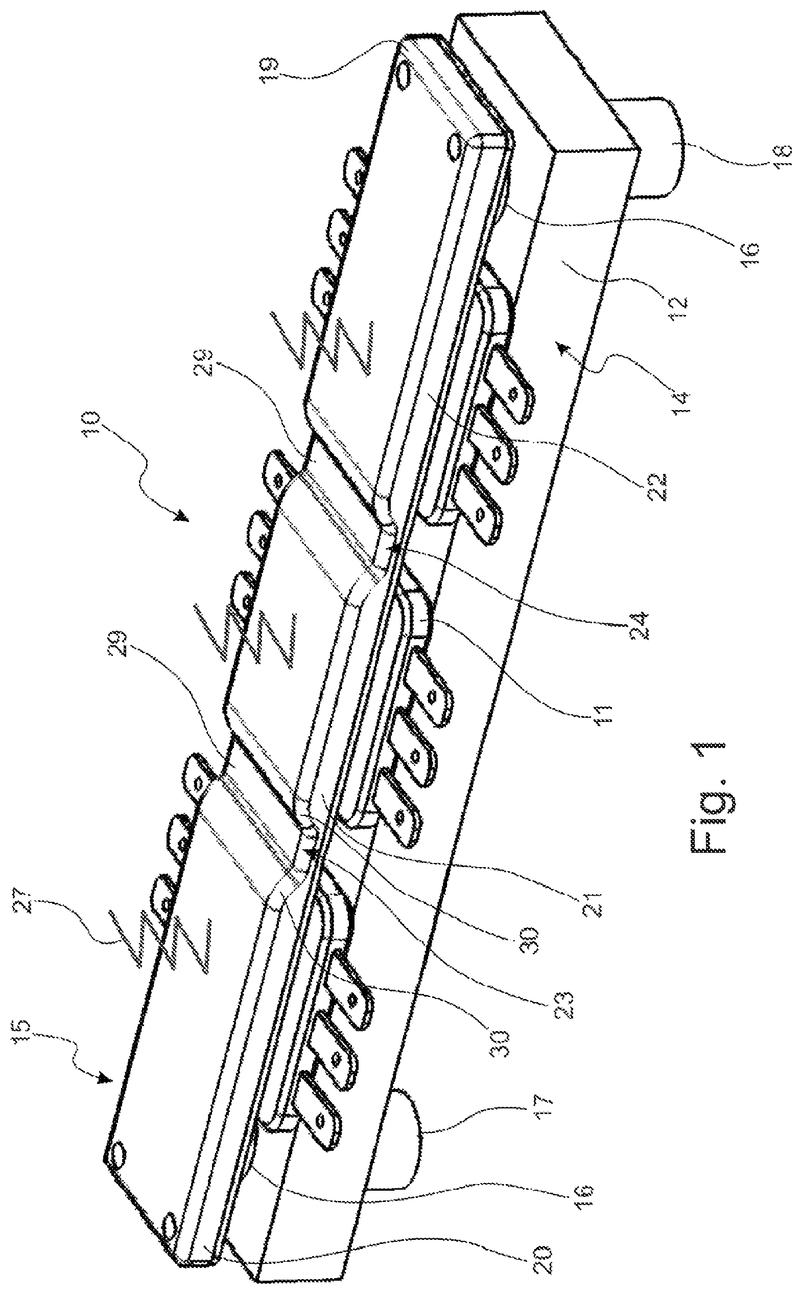 Patent US12120857 Figure 1 – Arrangement made up of cooling device and cooling article