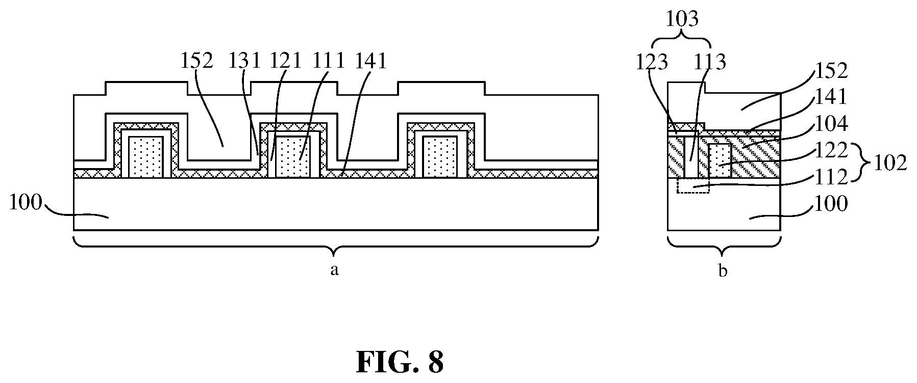 Patent US12120863 Figure 8 – Semiconductor structure and manufacturing method thereof
