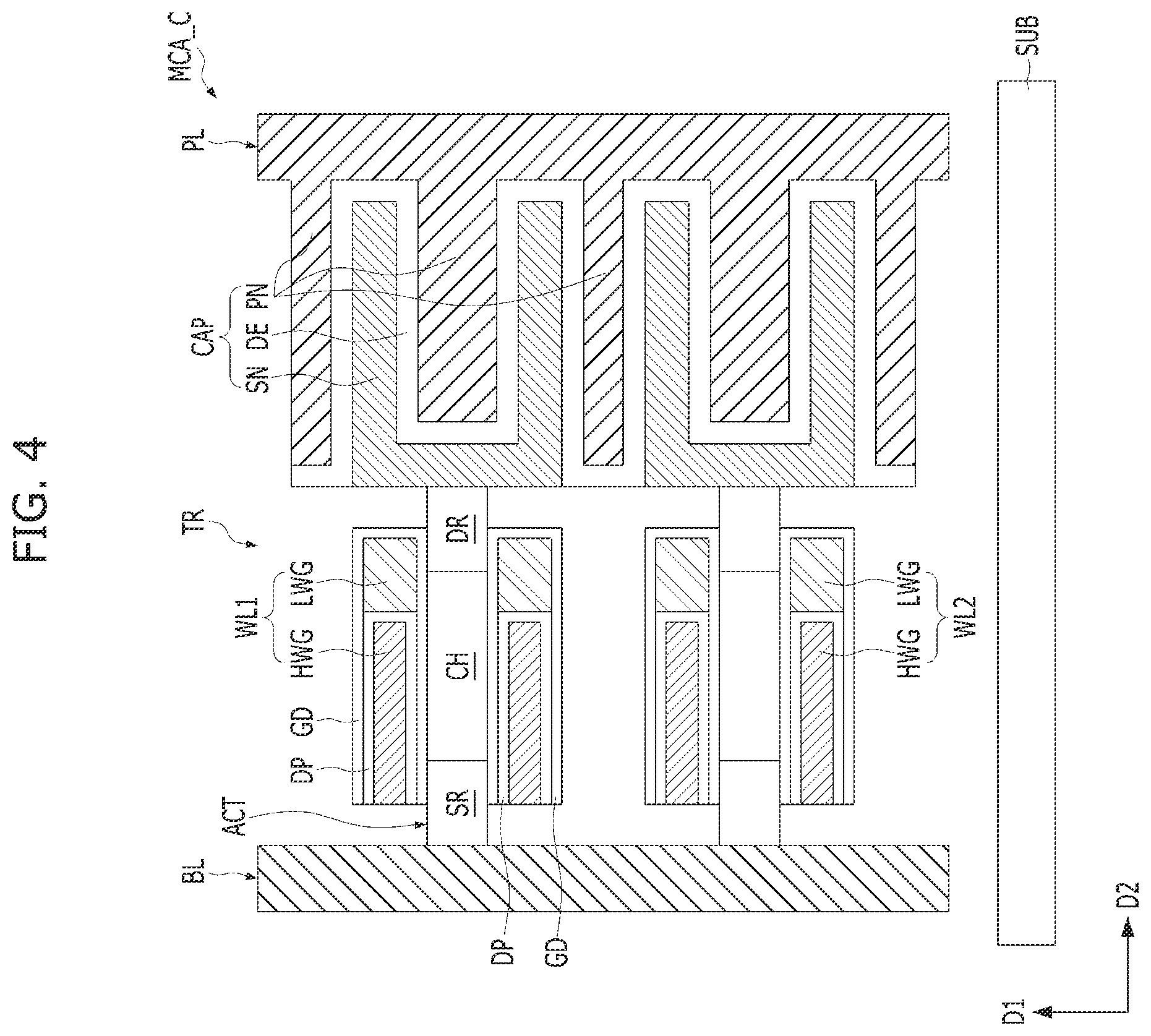 Patent US12120866 Figure 4 – Semiconductor device and method for fabricating the same
