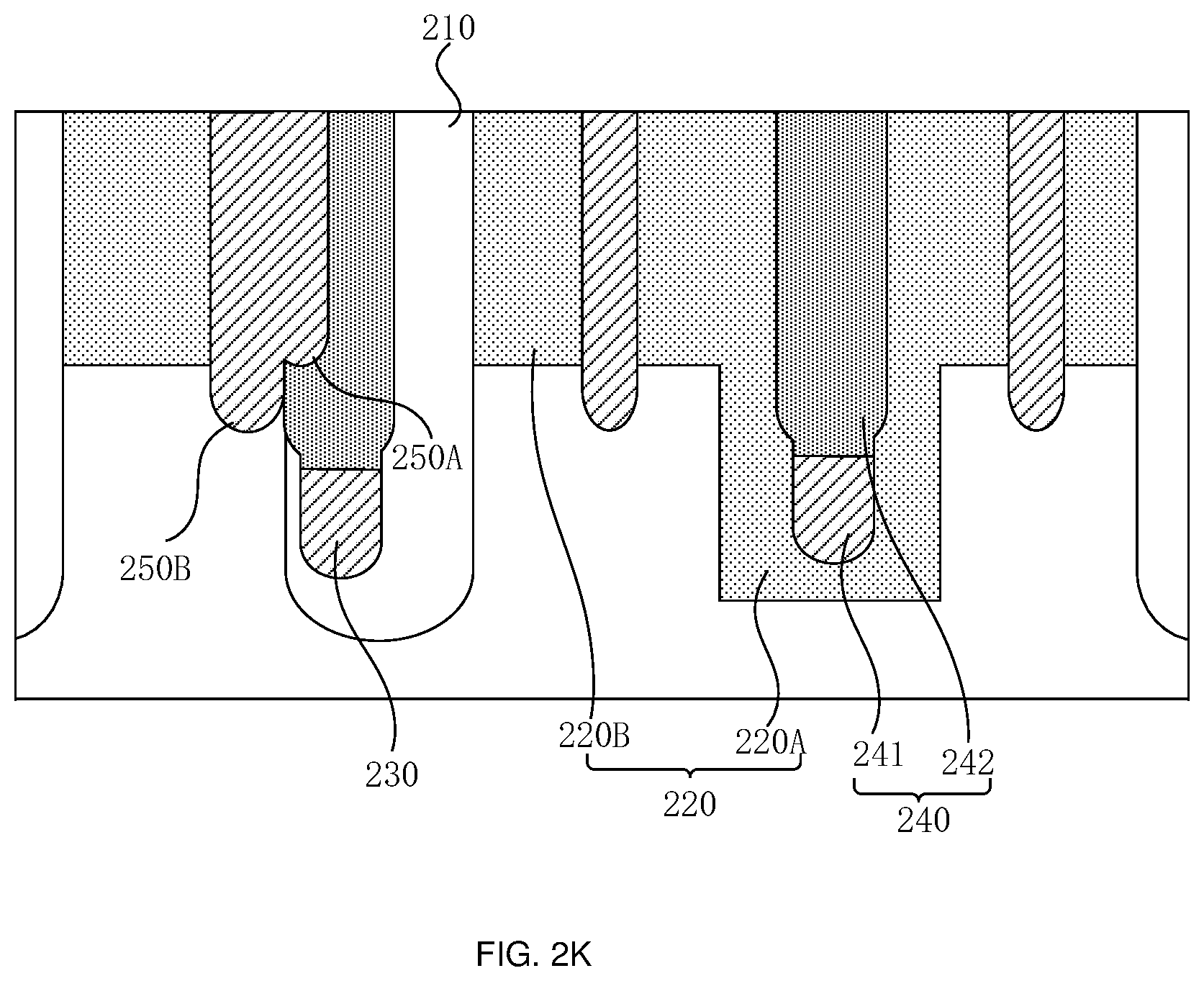 Patent US12120868 Figure 11 – Semiconductor device with buried bit line and preparation method thereof