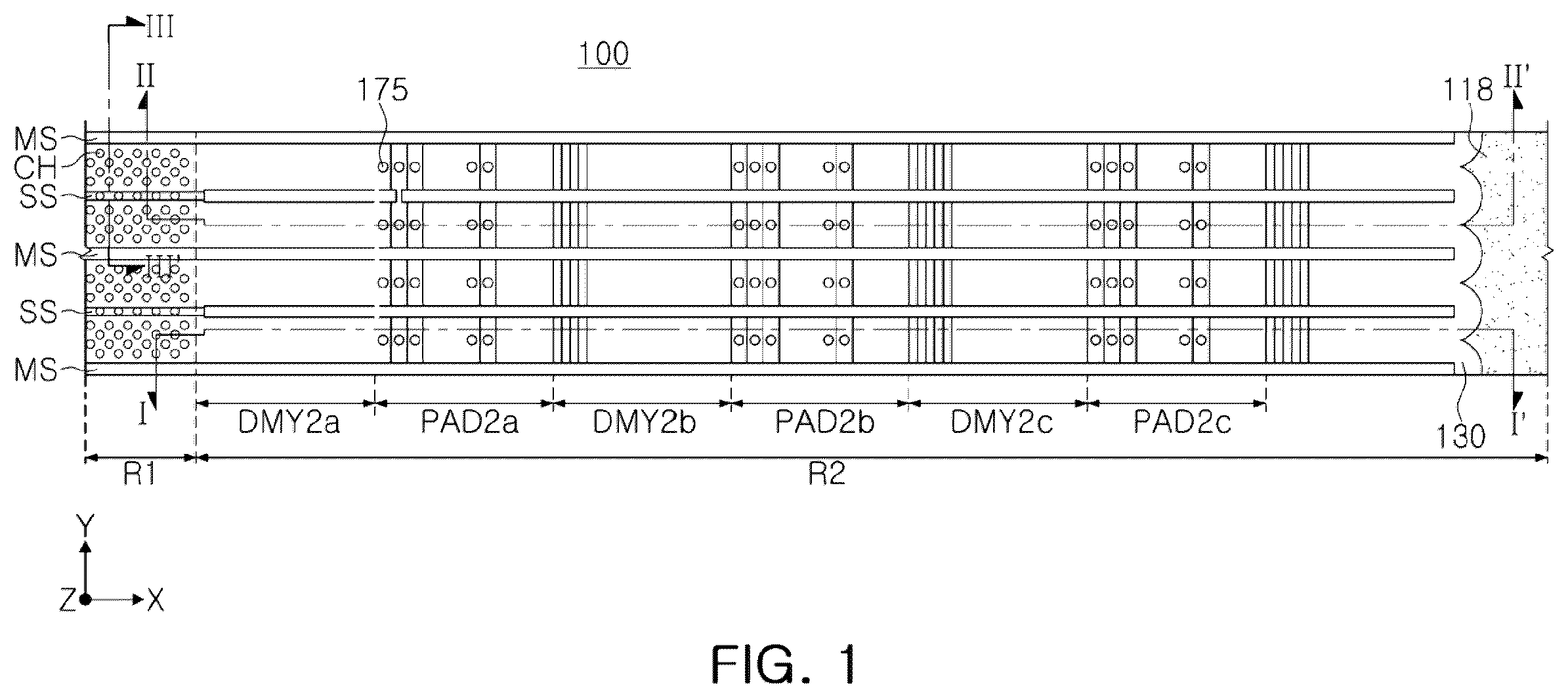 Patent US12120876 Figure 1 – Semiconductor devices and data storage systems including the same