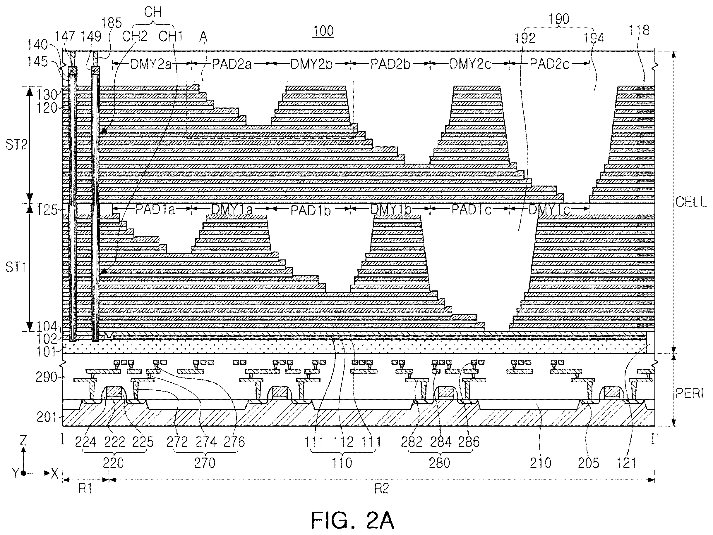 Patent US12120876 Figure 2 – Semiconductor devices and data storage systems including the same