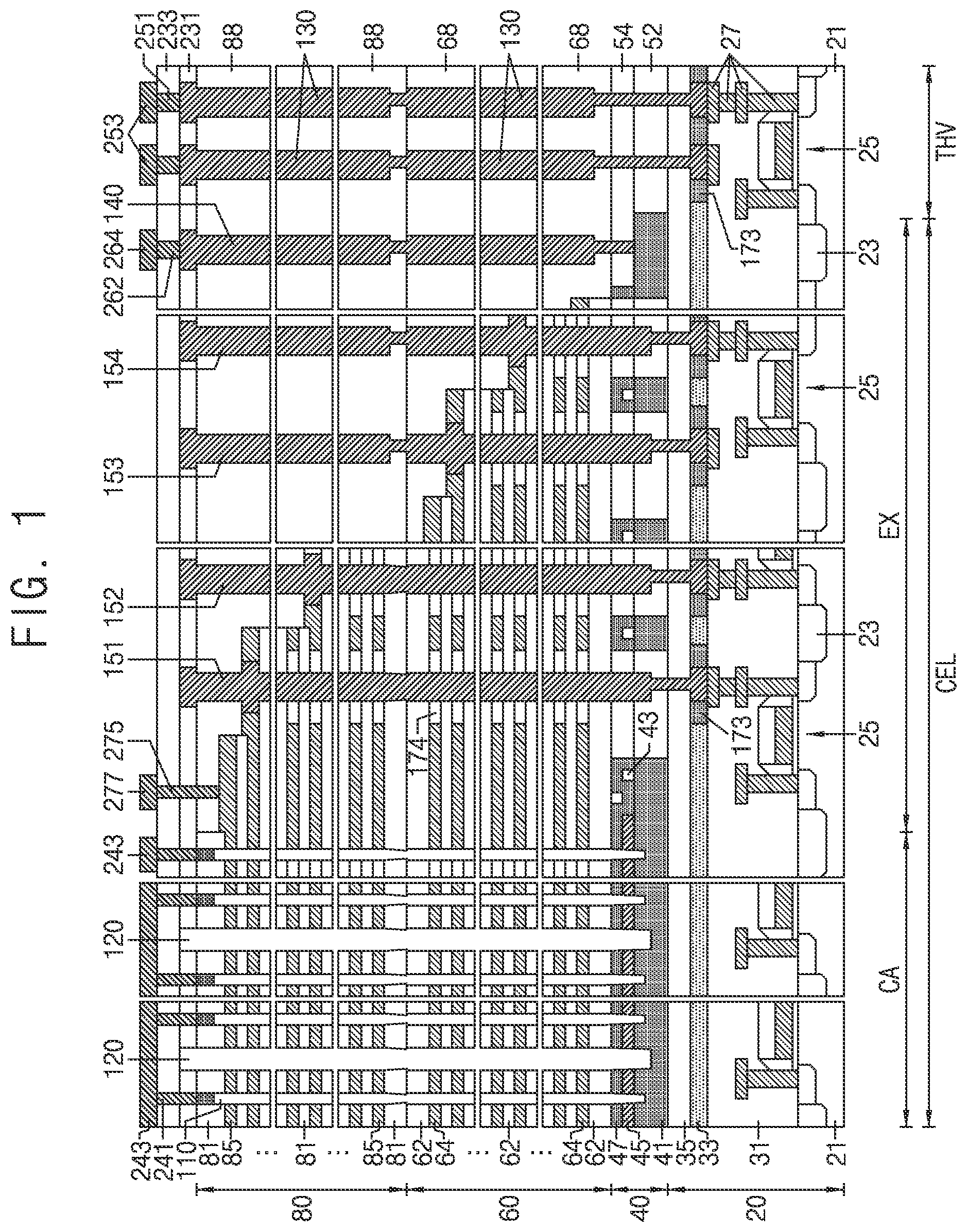Patent US12120877 Figure 1 – Semiconductor device including channel structure and through electrode, electronic system, and method of forming the same