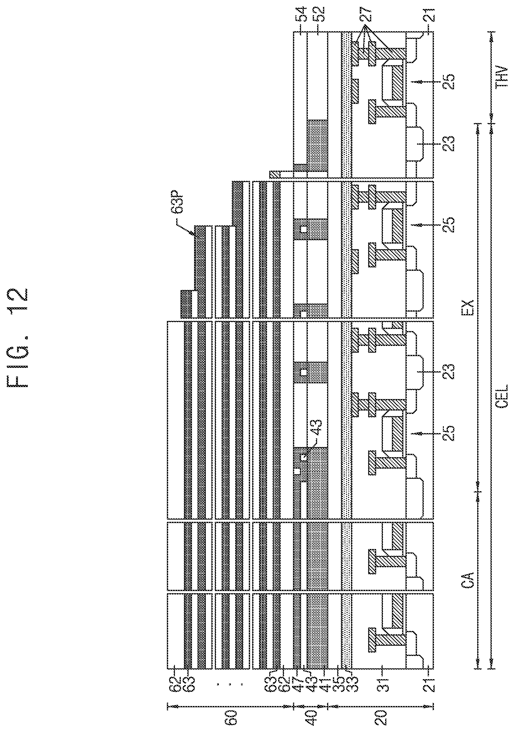 Patent US12120877 Figure 12 – Semiconductor device including channel structure and through electrode, electronic system, and method of forming the same