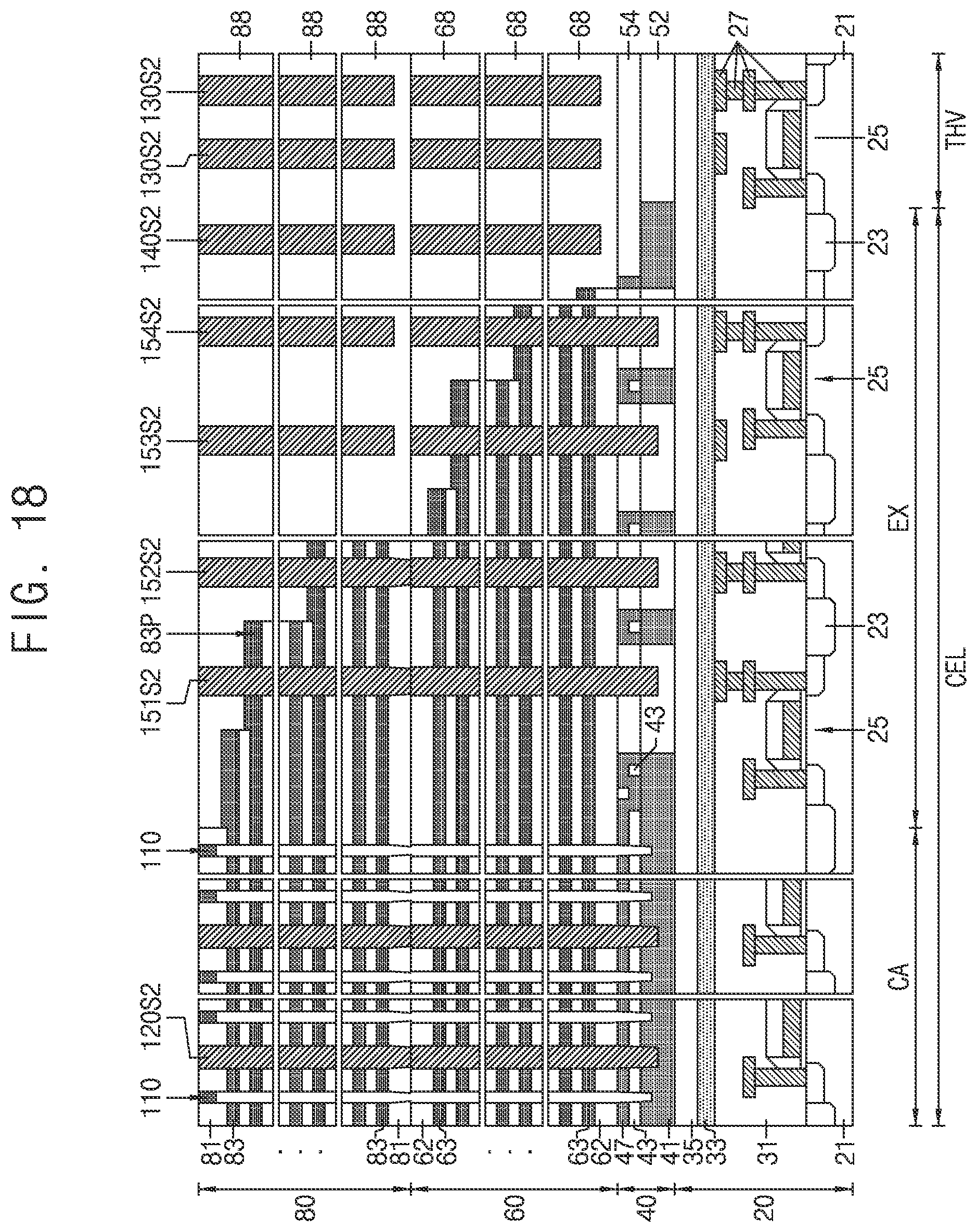 Patent US12120877 Figure 18 – Semiconductor device including channel structure and through electrode, electronic system, and method of forming the same