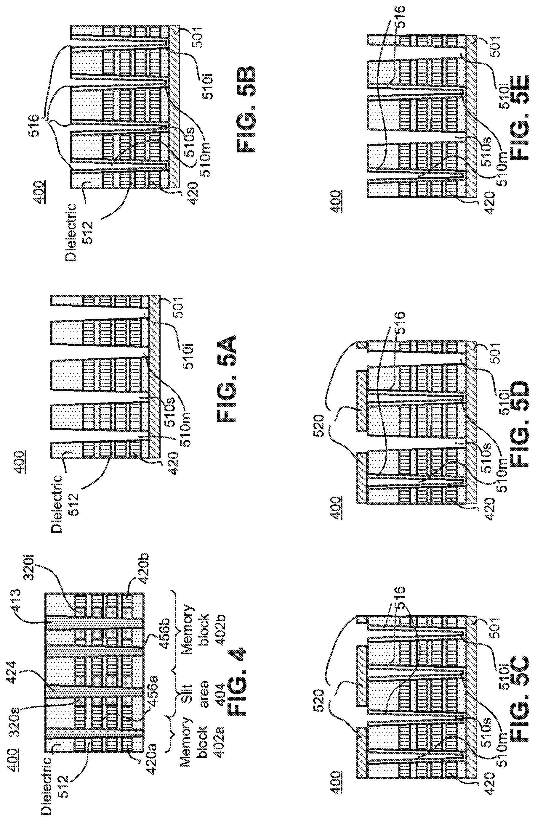 Patent US12120878 Figure 8 – Block-to-block isolation and deep contact using pillars in a memory array