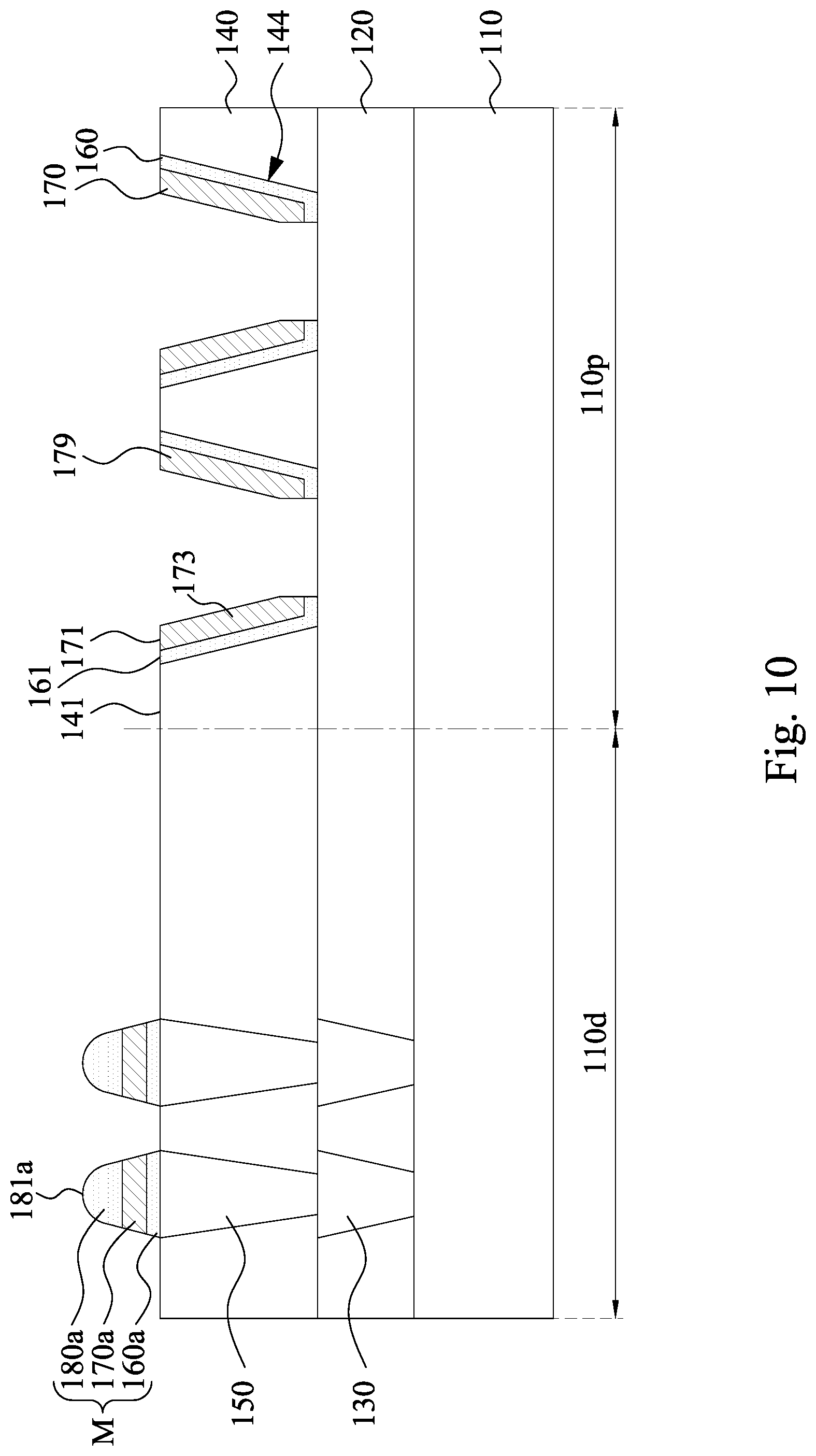 Patent US12120886 Figure 10 – Memory device and manufacturing method thereof