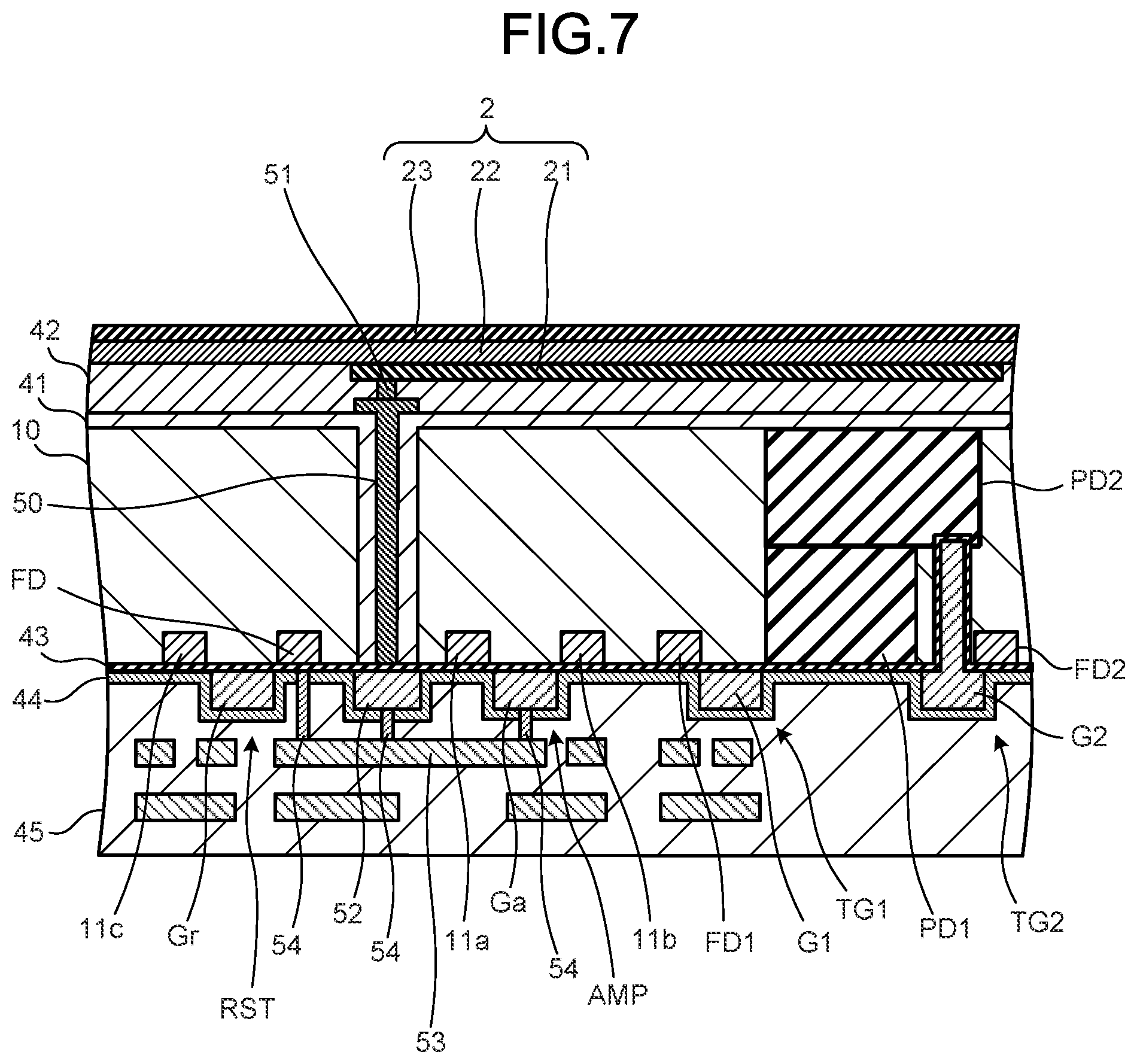 Patent US12120897 Figure 7 – Solid-state imaging element, electronic device, and manufacturing method of solid-state imaging element