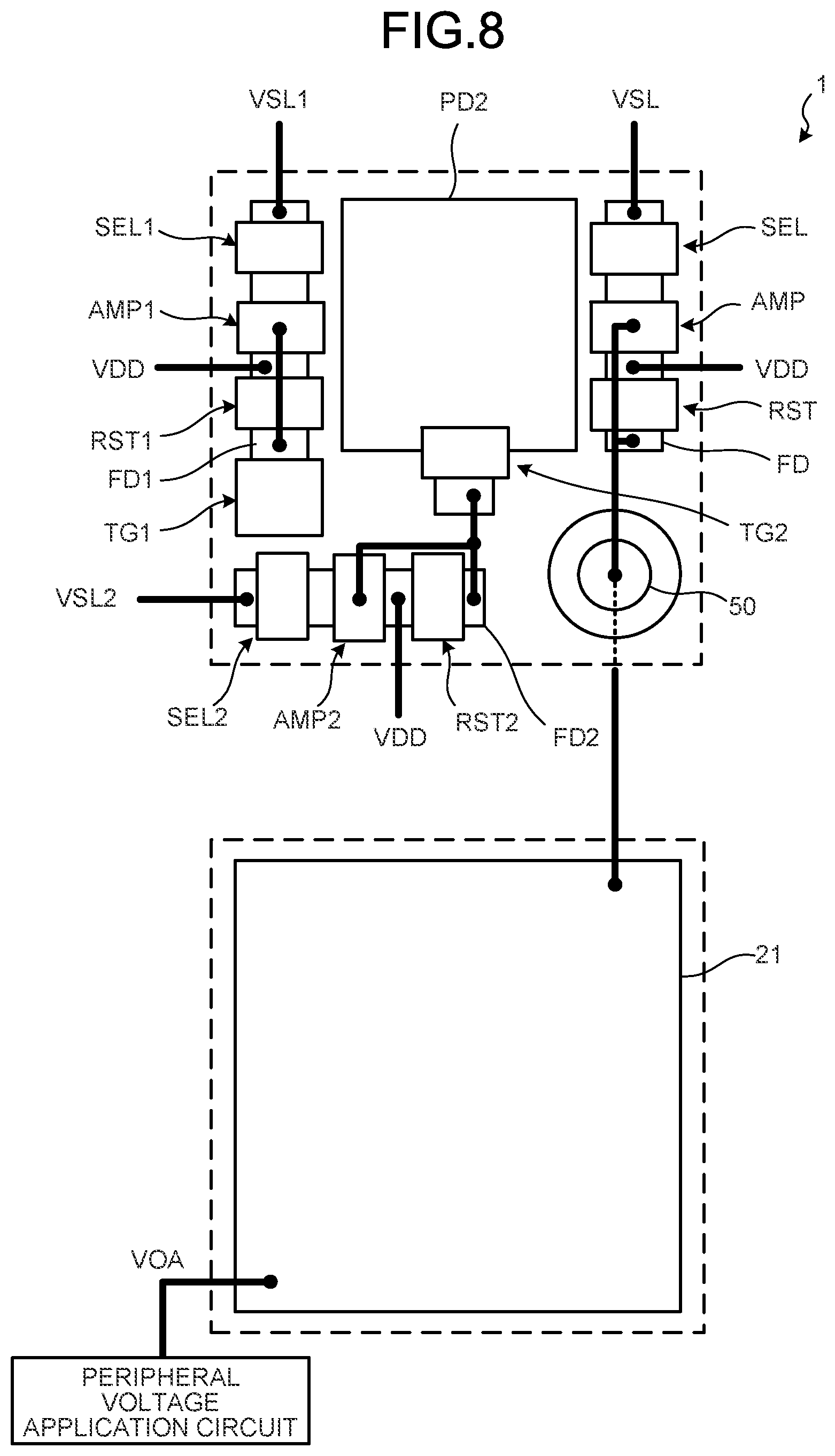 Patent US12120897 Figure 8 – Solid-state imaging element, electronic device, and manufacturing method of solid-state imaging element