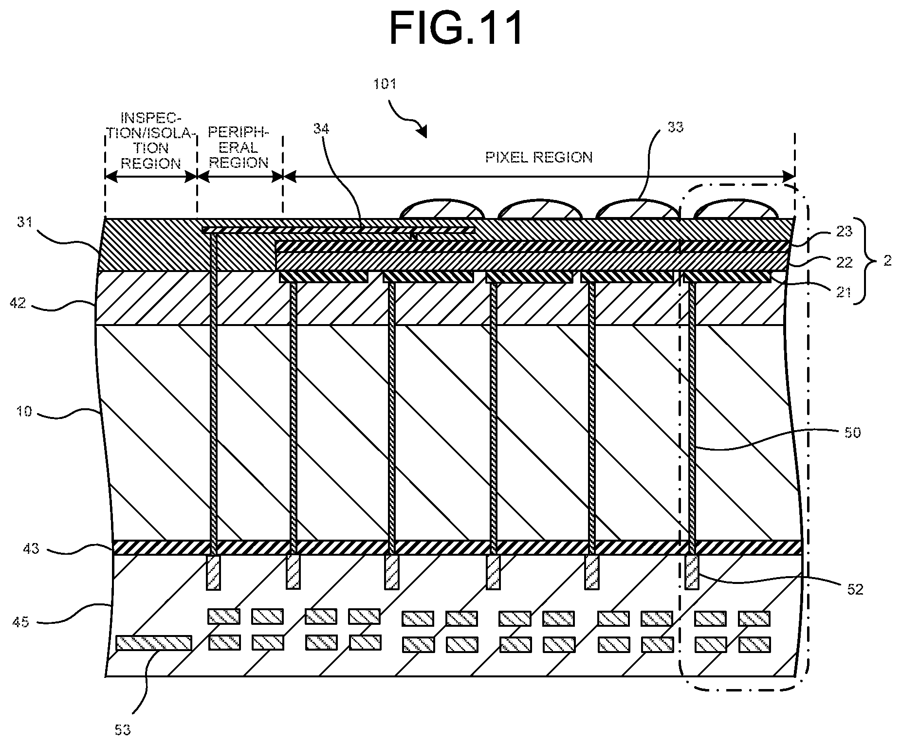 Patent US12120897 Figure 11 – Solid-state imaging element, electronic device, and manufacturing method of solid-state imaging element