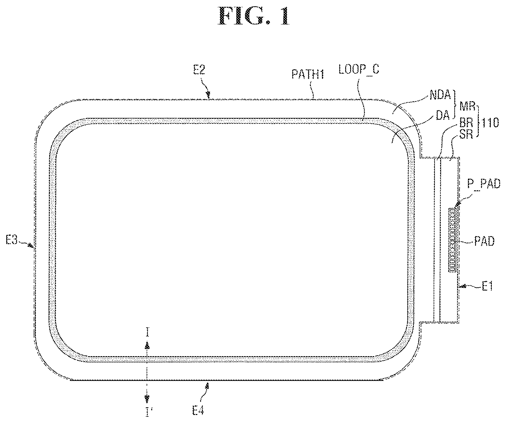 Patent US12120902 Figure 1 – Foldable display device