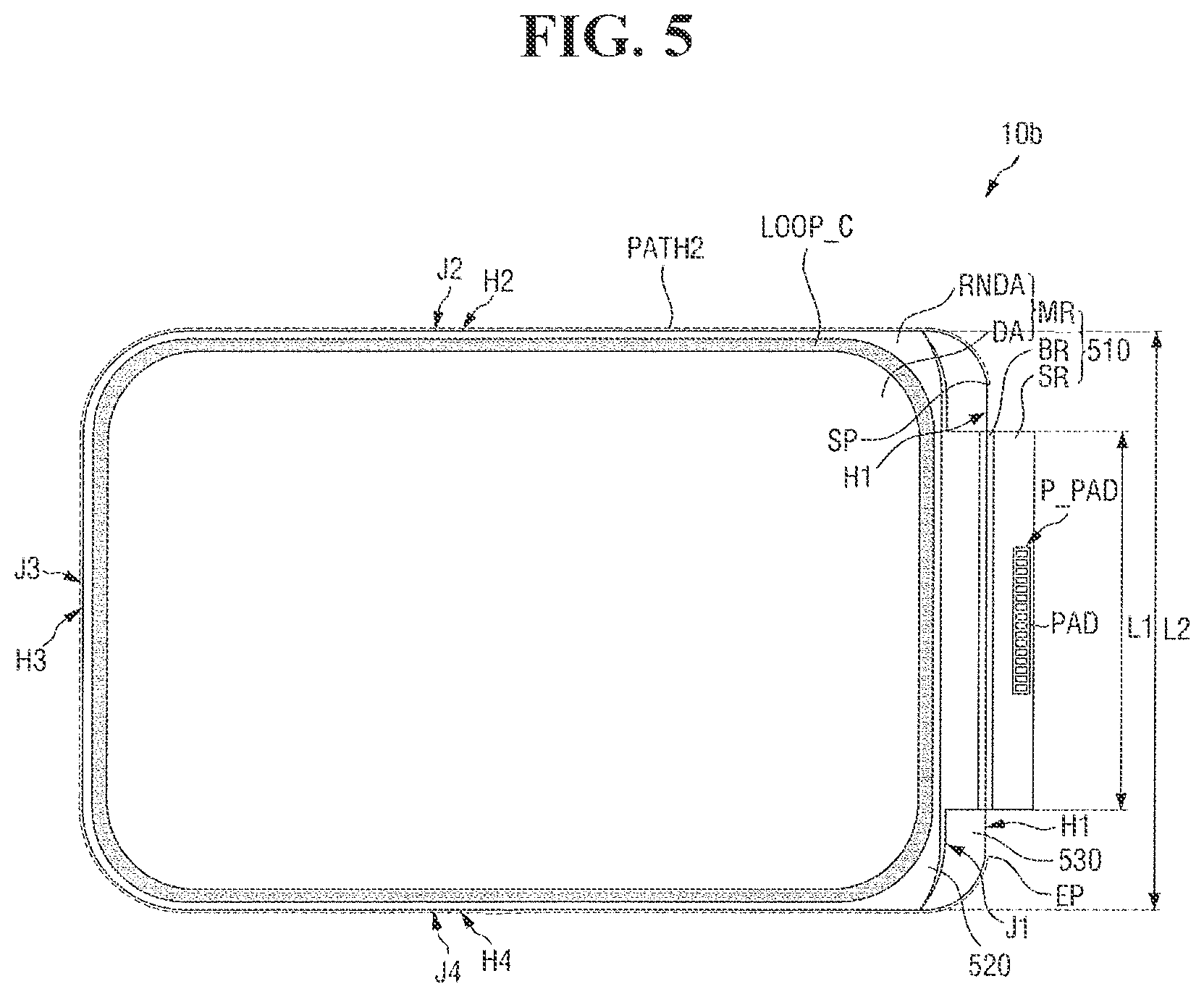 Patent US12120902 Figure 5 – Foldable display device