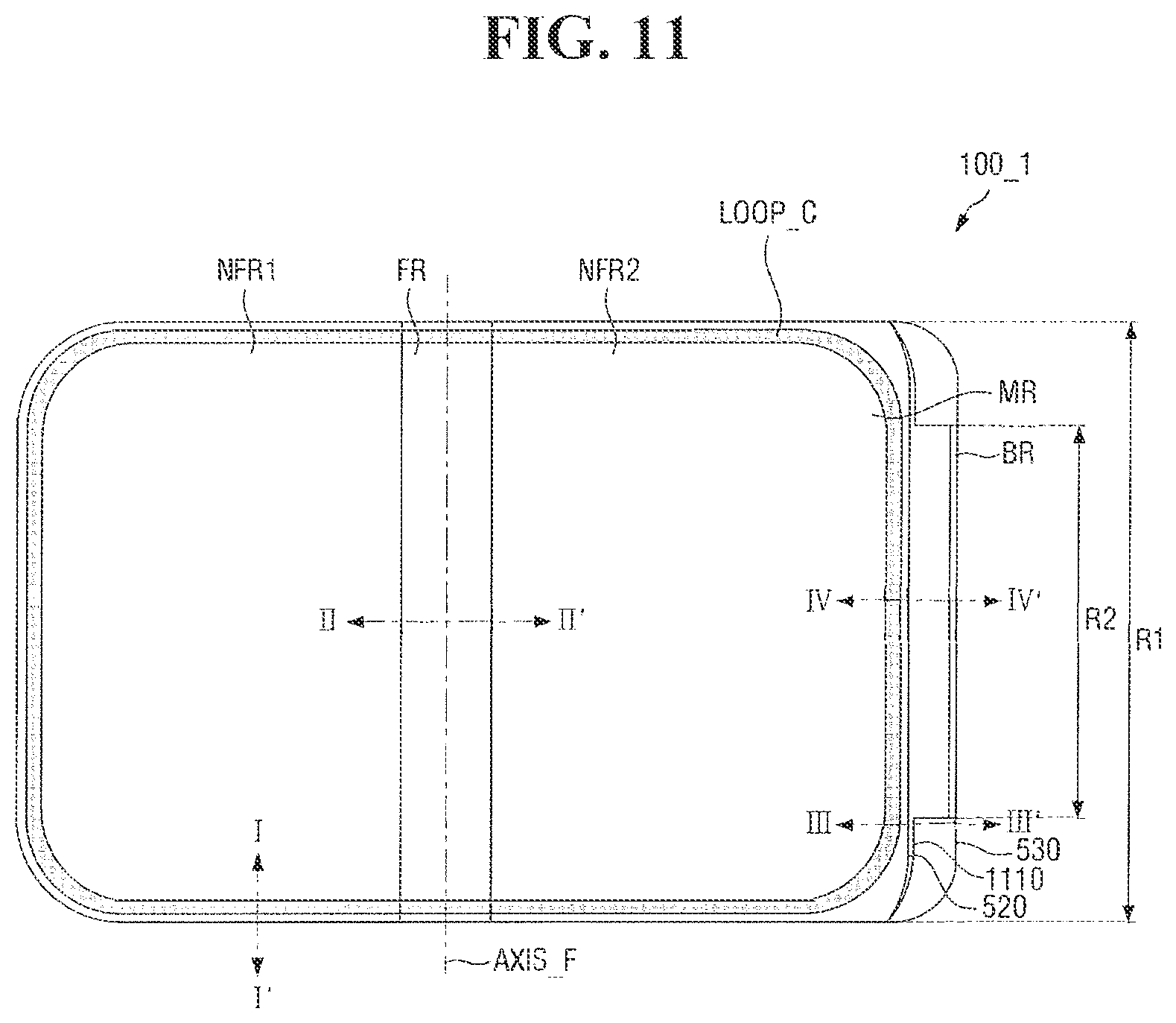 Patent US12120902 Figure 11 – Foldable display device