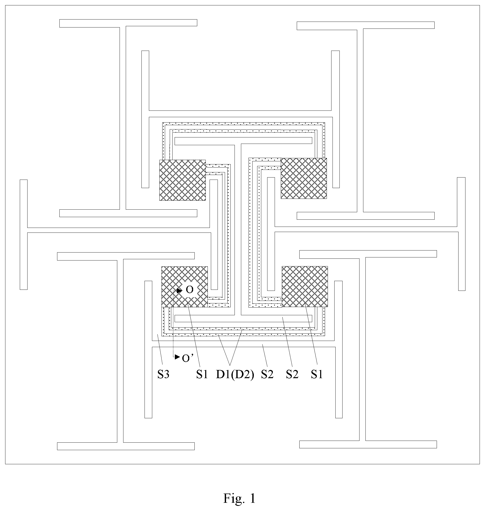 Patent US12120906 — Display substrate, display device, and method for manufacturing display substrate — Figure 1