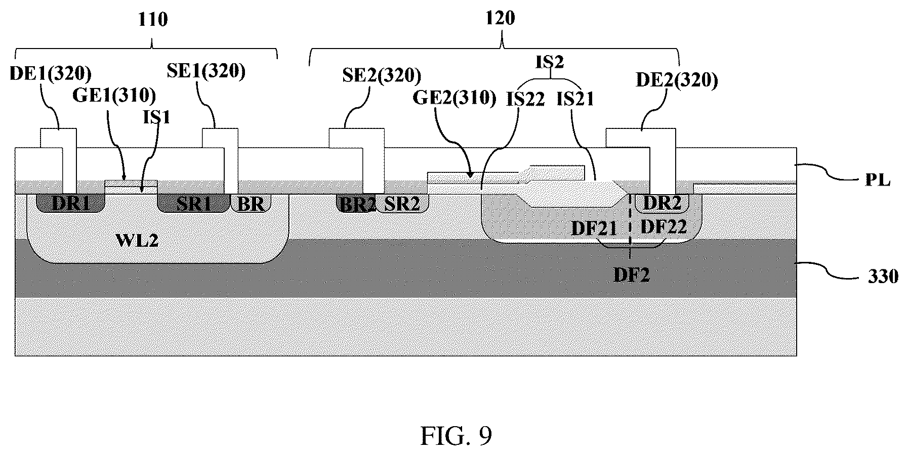 Patent US12120914 Figure 10 – Display device and manufacturing method thereof