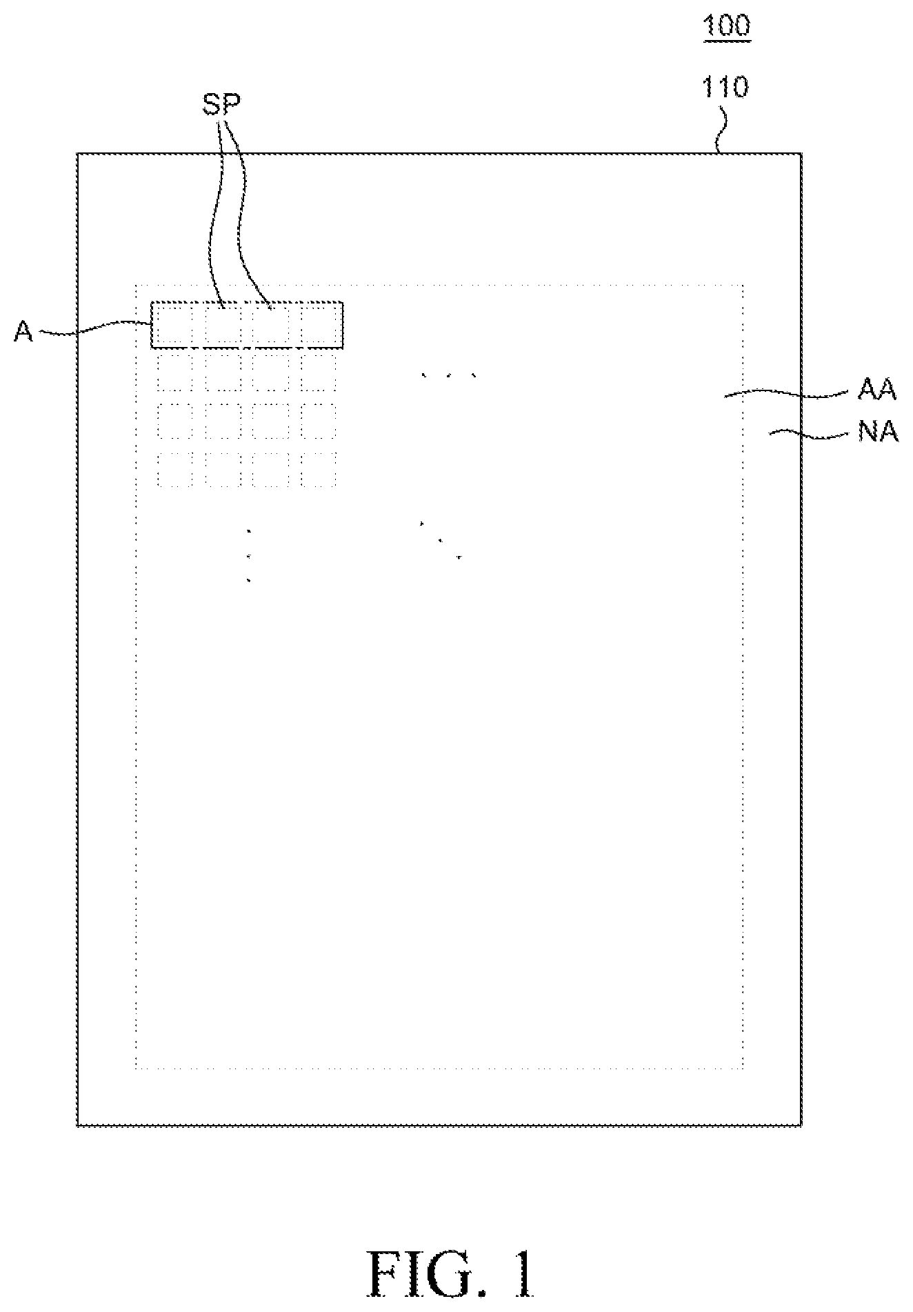 Patent US12120920 Figure 1 – Display device having minimal decrease in light emission efficiency with bank removal