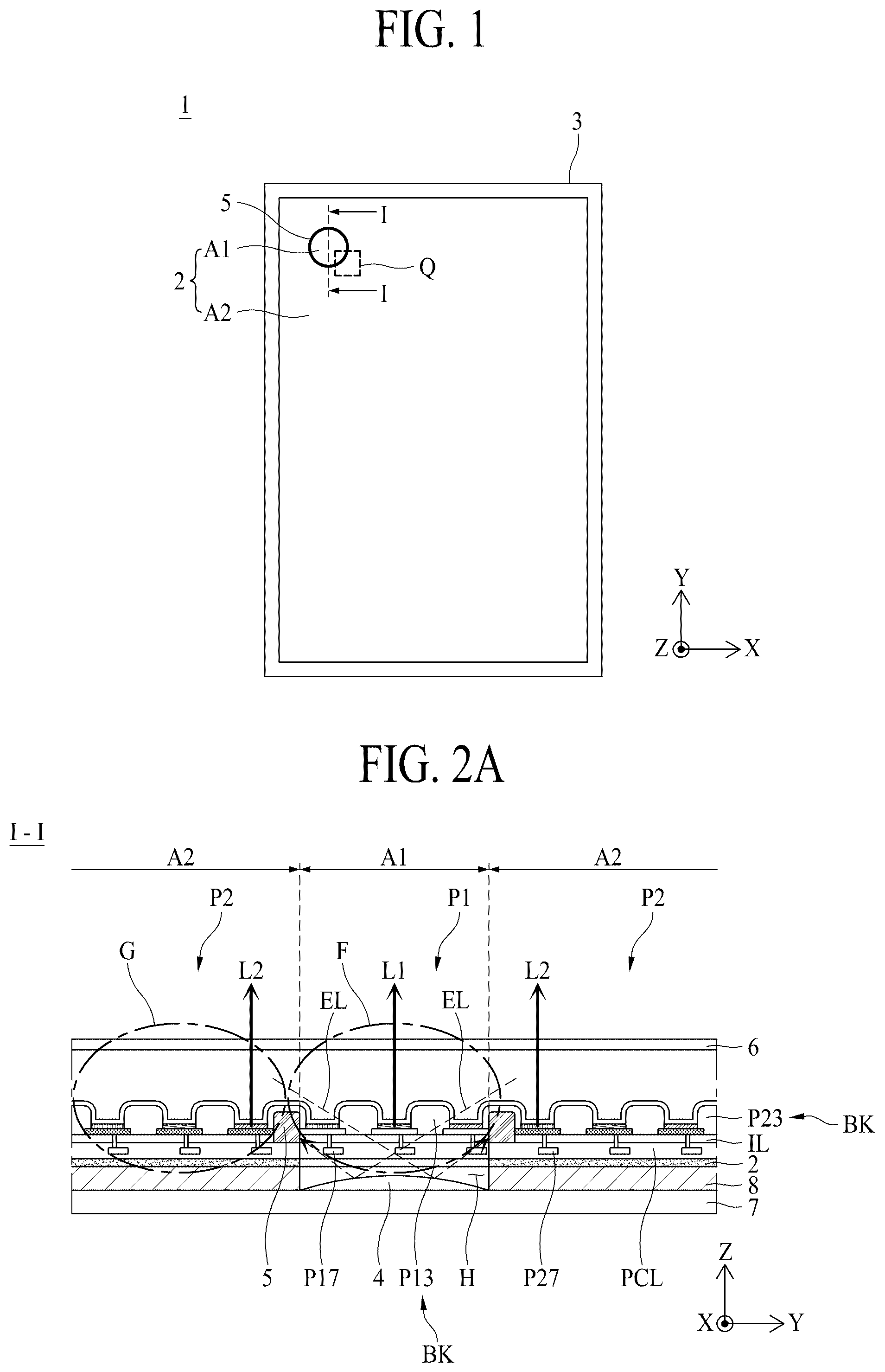 Patent US12120922 Figure 1 – Display with light absorber round optical element